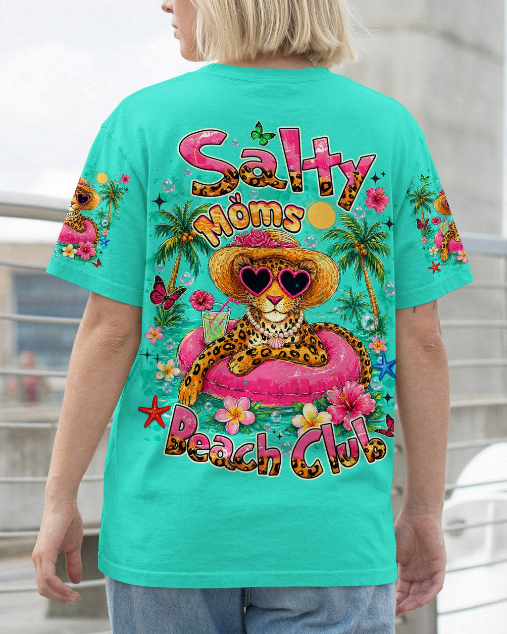 SALTY MOMS BEACH CLUB LEOPARD ALL OVER PRINT  - TLHN2705261
