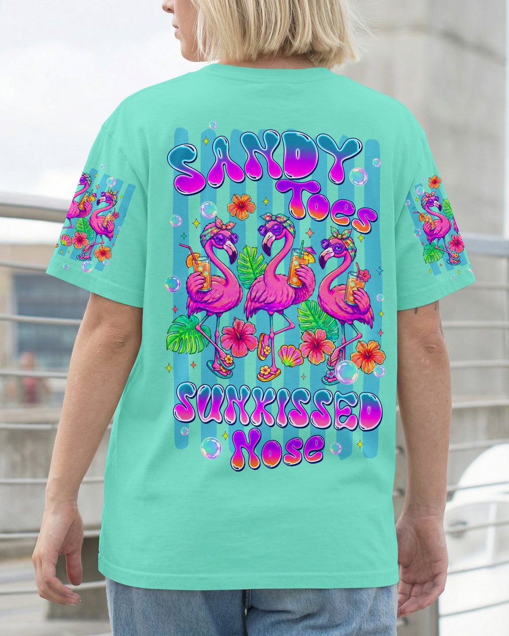 SANDY TOES SUNKISSED NOSE FLAMINGO ALL OVER PRINT  - TLTW1906261