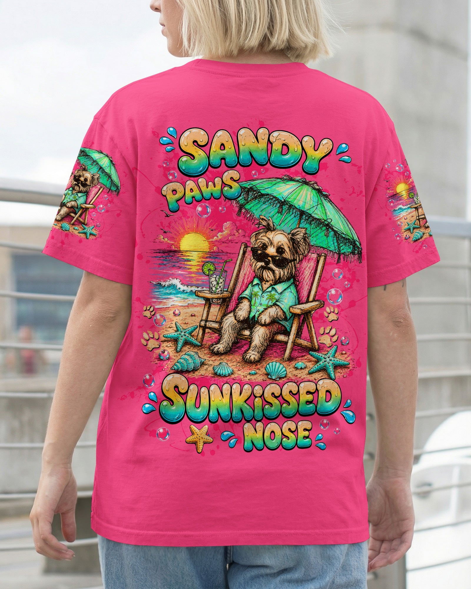 SANDY PAWS SUNKISSED NOSE YORKIE DOG ALL OVER PRINT - TLTW2205264
