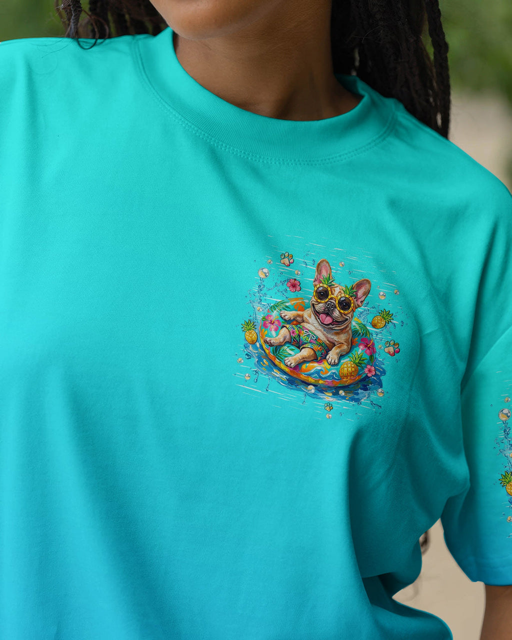 SANDY PAWS SUNKISSED NOSE FRENCH BULLDOG ALL OVER PRINT - TLHN0505261