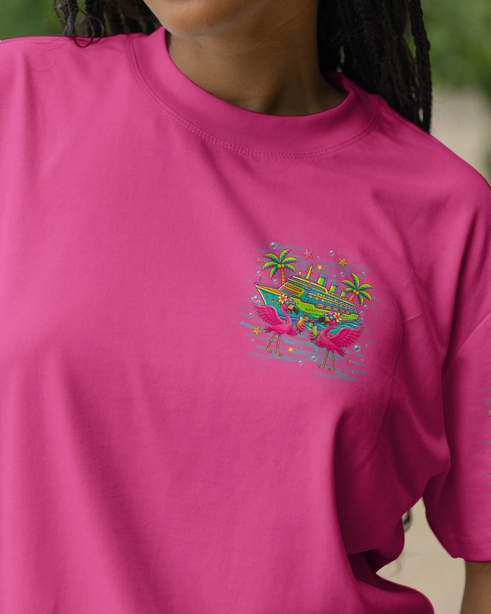 APPARENTLY WE'RE TROUBLE FLAMINGO CRUISING ALL OVER PRINT - TLNO307263