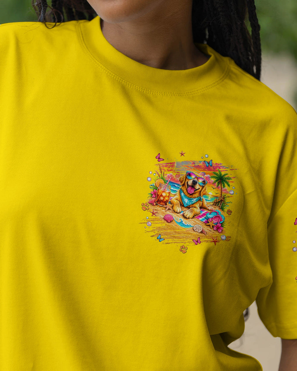 MEET ME AT MY HAPPY PLACE GOLDEN RETRIEVER DOG ALL OVER PRINT - TLNT2105261