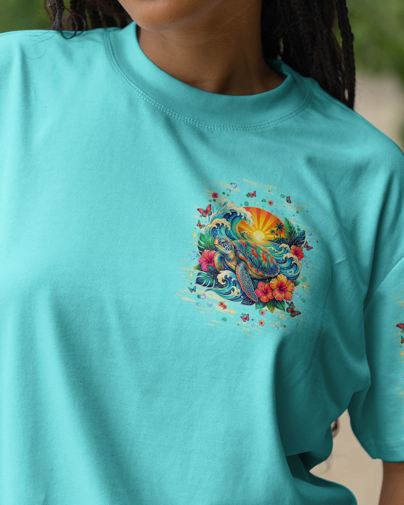 SALTWATER HEALS EVERYTHING TURTLE ALL OVER PRINT  - TLNT1704261