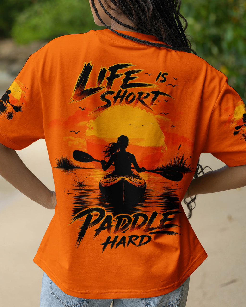 LIFE'S SHORT PADDLE HARD KAYAK ALL OVER PRINT - TLTW2905263