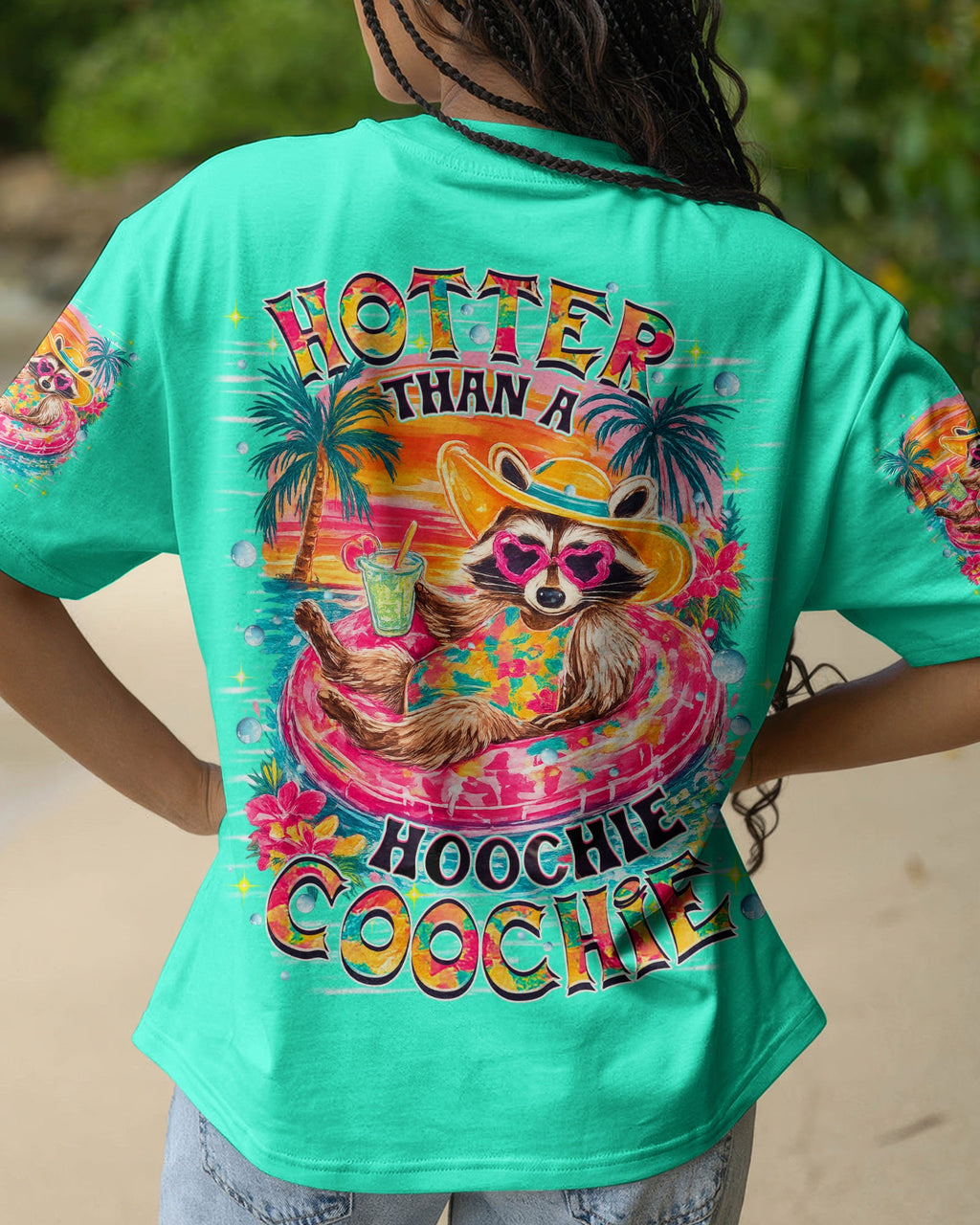HOTTER THAN A HOOCHIE COOCHIE RACCOON ALL OVER PRINT - TLHN1905263