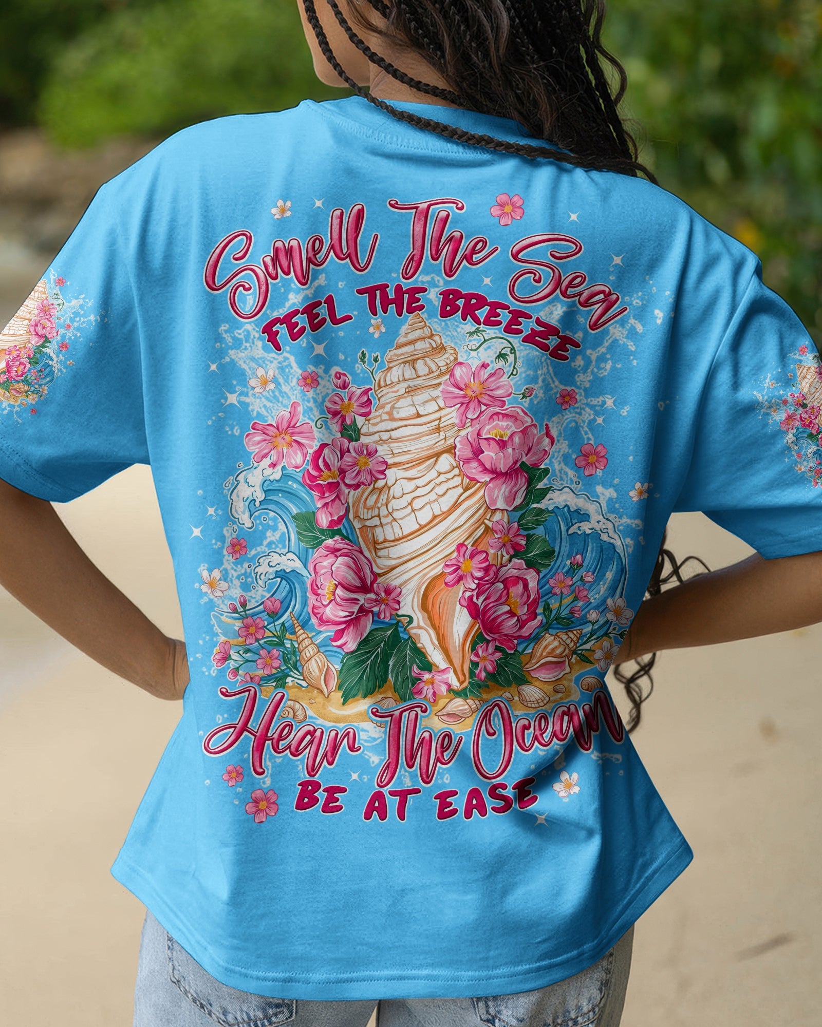 SMELL THE SEA FEEL THE BREEZE SEASHELL ALL OVER PRINT - TYPQ0806261