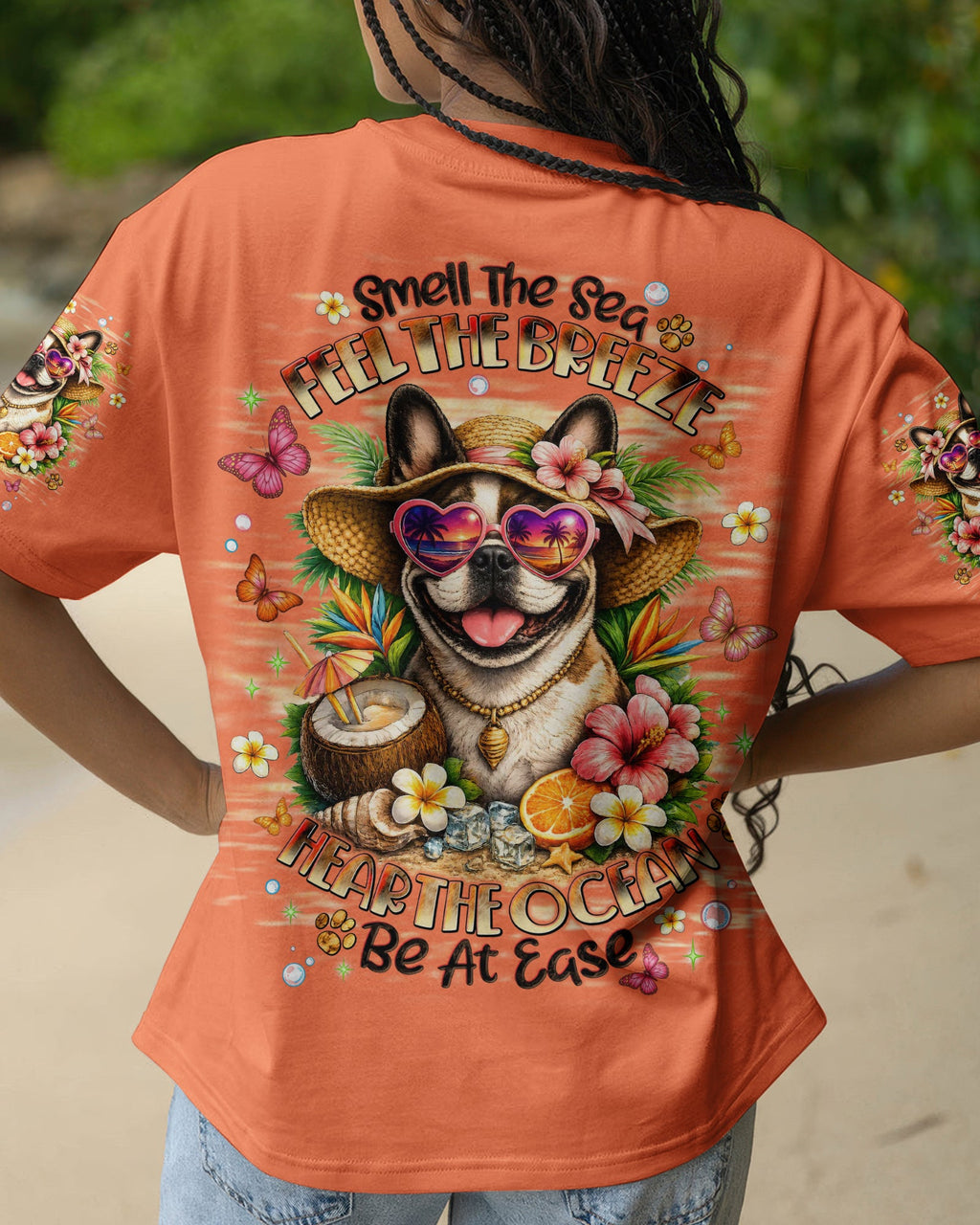 SMELL THE SEA FEEL THE BREEZE FRENCH BULLDOG ALL OVER PRINT - TLNT1106262