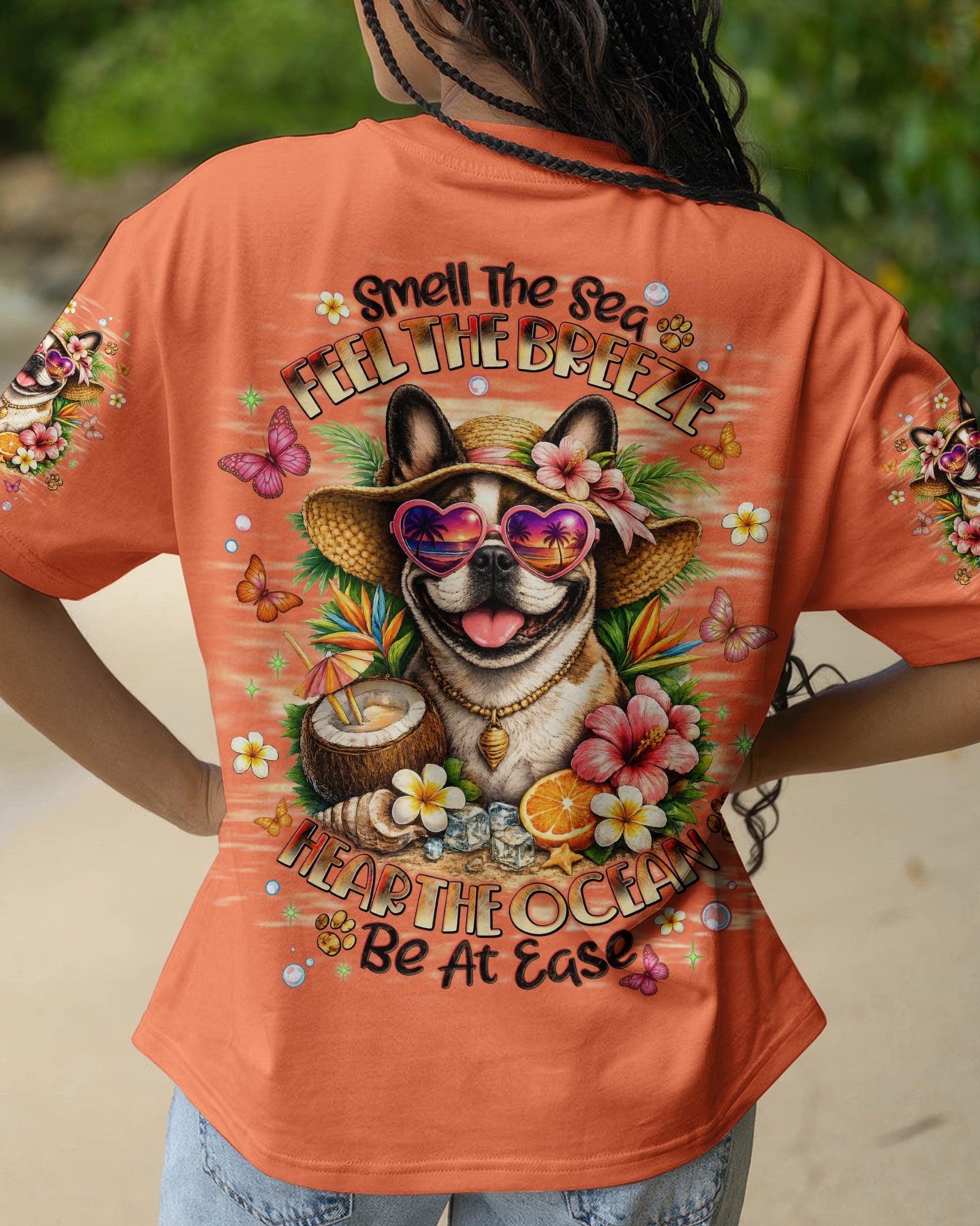 SMELL THE SEA FEEL THE BREEZE FRENCH BULLDOG ALL OVER PRINT - TLNT1106262