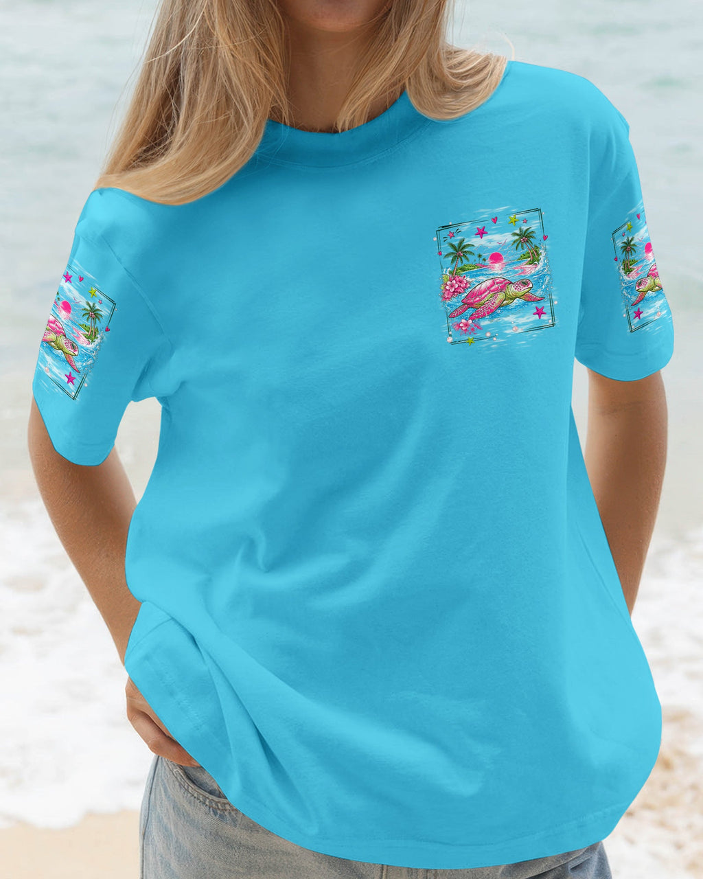 SALTWATER HEALS EVERYTHING TURTLE ALL OVER PRINT  - TLNT1107261