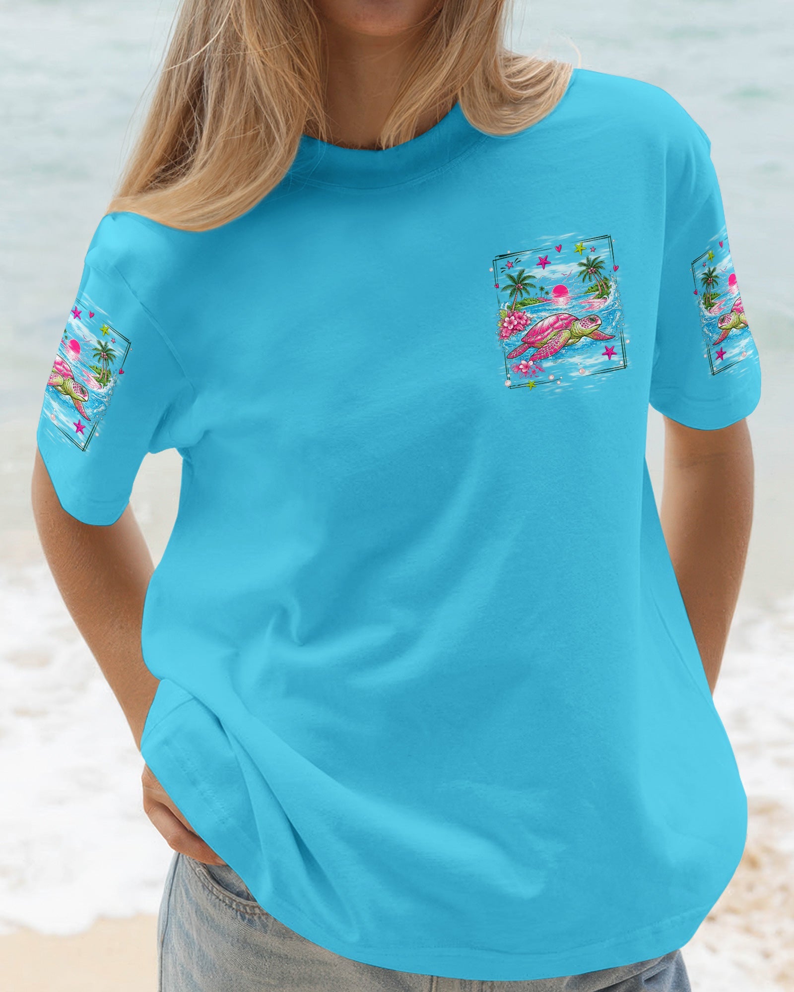 SALTWATER HEALS EVERYTHING TURTLE ALL OVER PRINT  - TLNT1107261
