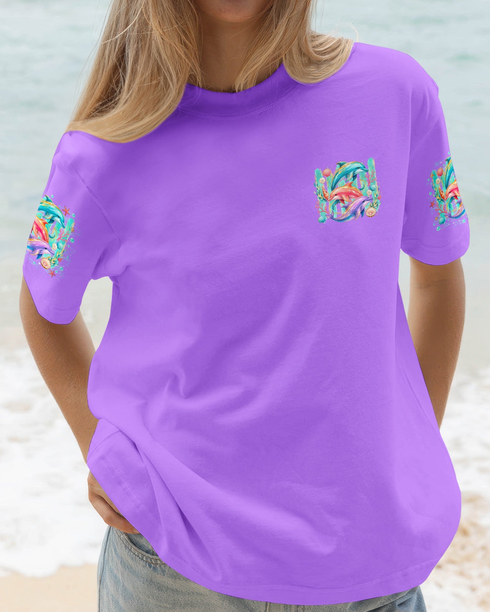 OCEAN WISHES DOLPHIN KISSES ALL OVER PRINT  - TLNO0206262