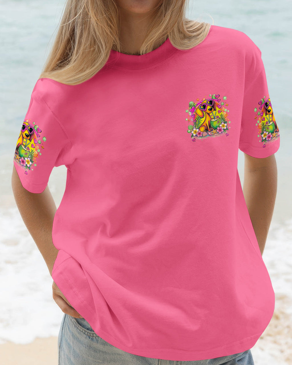 JUST A GIRL WHO LOVES DACHSHUND DOG ALL OVER PRINT - TLHG0405265