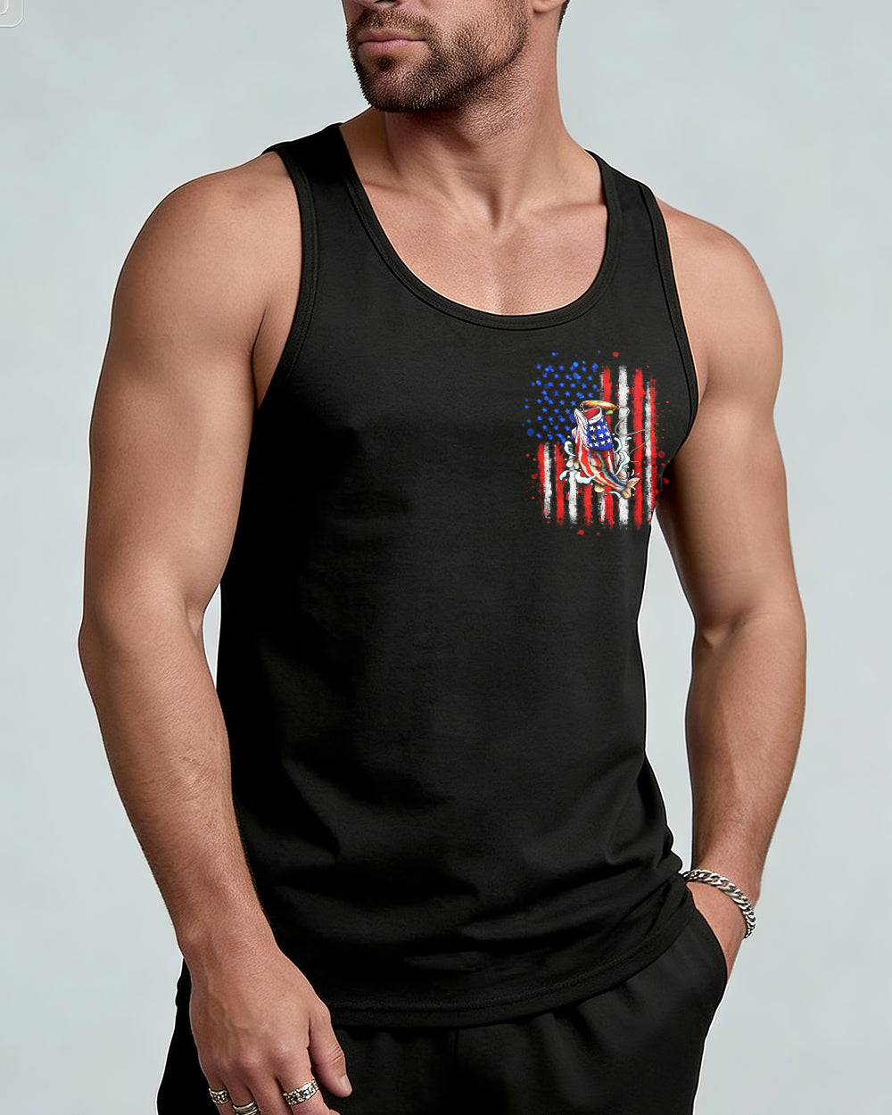 NEVER UNDERESTIMATE AN OLD MAN  FISHING ALL OVER PRINT - TLNT0406264