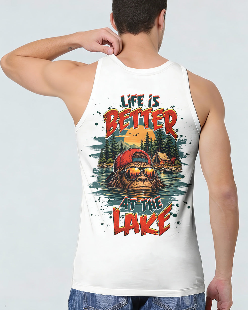 LIFE IS BETTER AT THE LAKE BIGFOOT ALL OVER PRINT   - TLHG2805263
