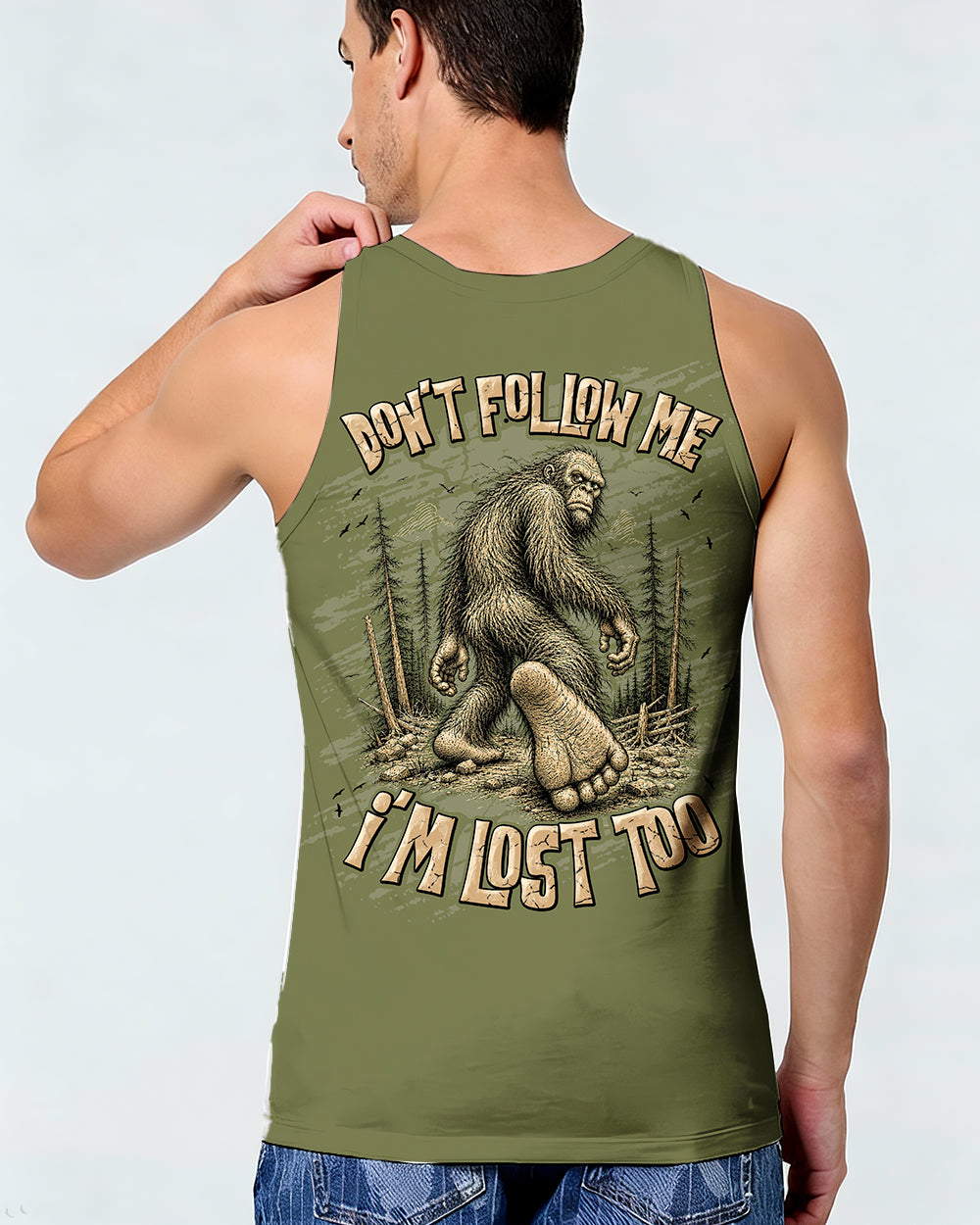 DON'T FOLLOW ME BIGFOOT ALL OVER PRINT - TLNT0306261