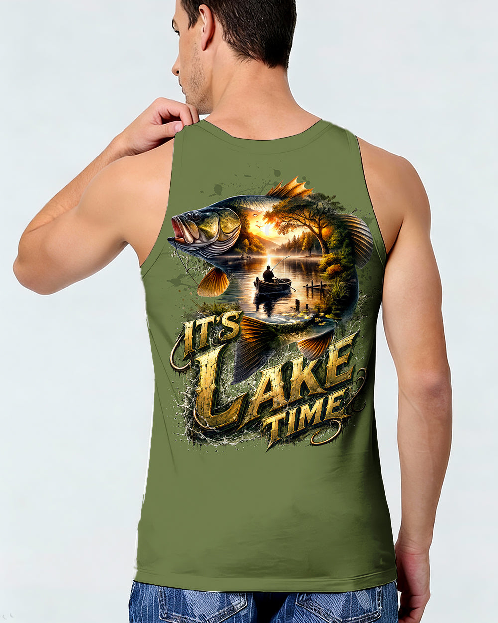 IT'S LAKE TIME FISHING ALL OVER PRINT - TLTW1305263