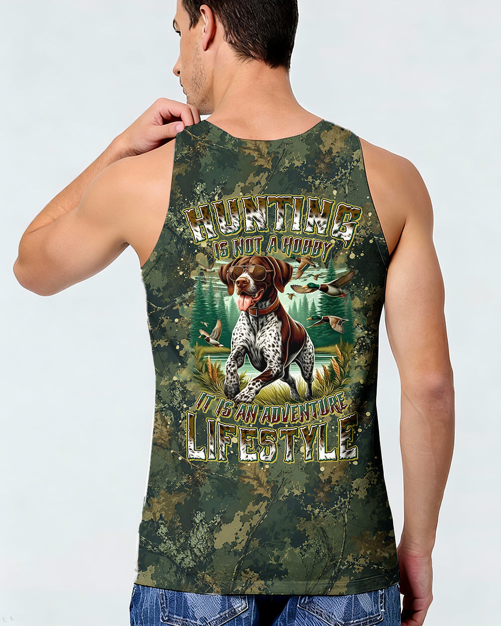 HUNTING IS NOT A HOBBY GERMAN SHORTHAIRED POINTER DOG ALL OVER PRINT - TYLN2905261