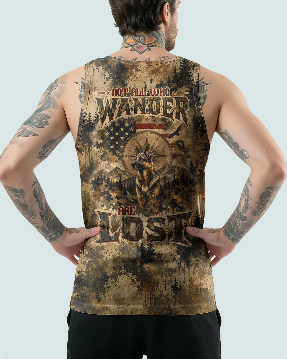 NOT ALL WHO WANDER ARE LOST GERMAN SHEPHERD DOG ALL OVER PRINT - TLTW0306261