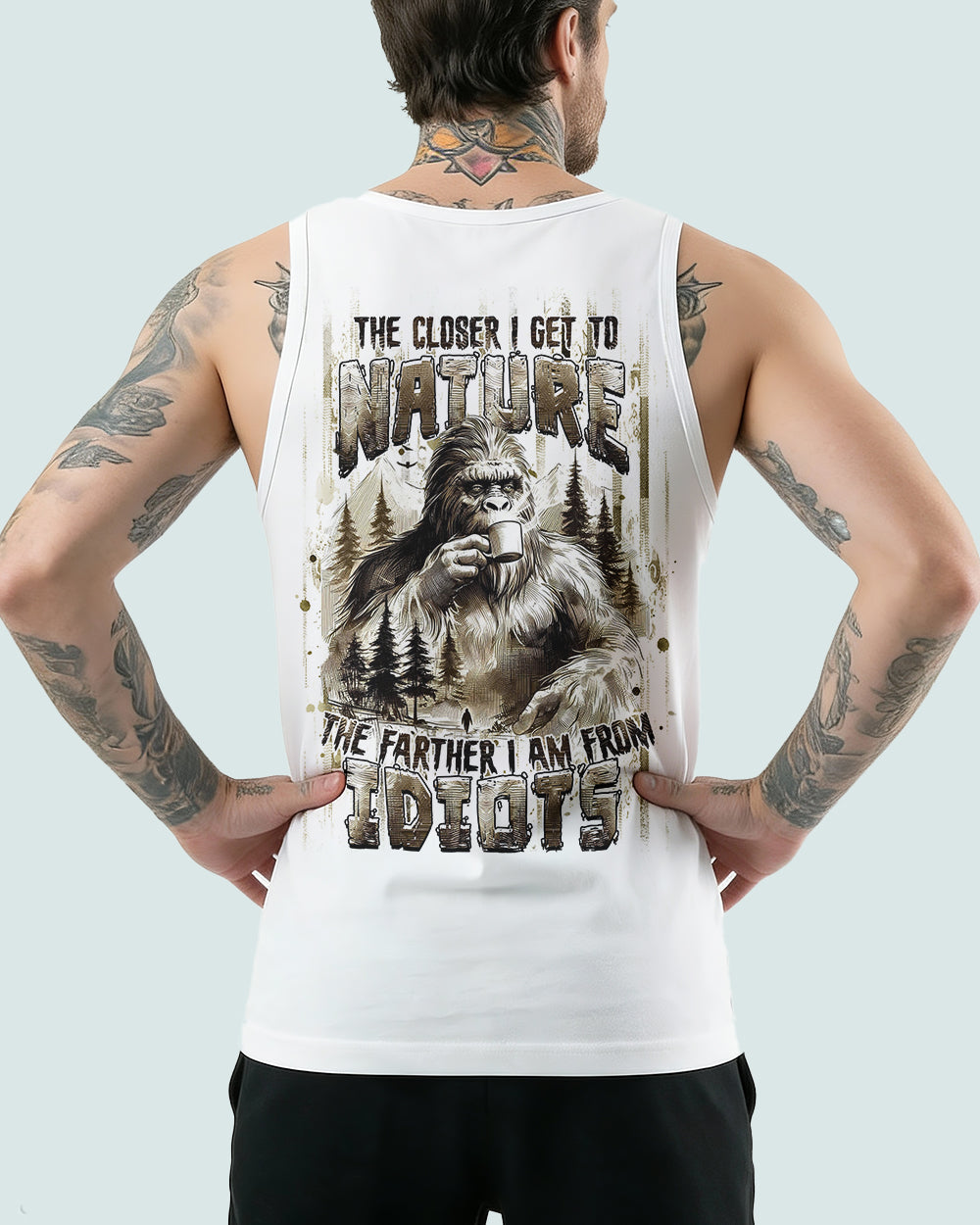 THE CLOSER I GET TO NATURE BIGFOOT ALL OVER PRINT - TLHG0106262