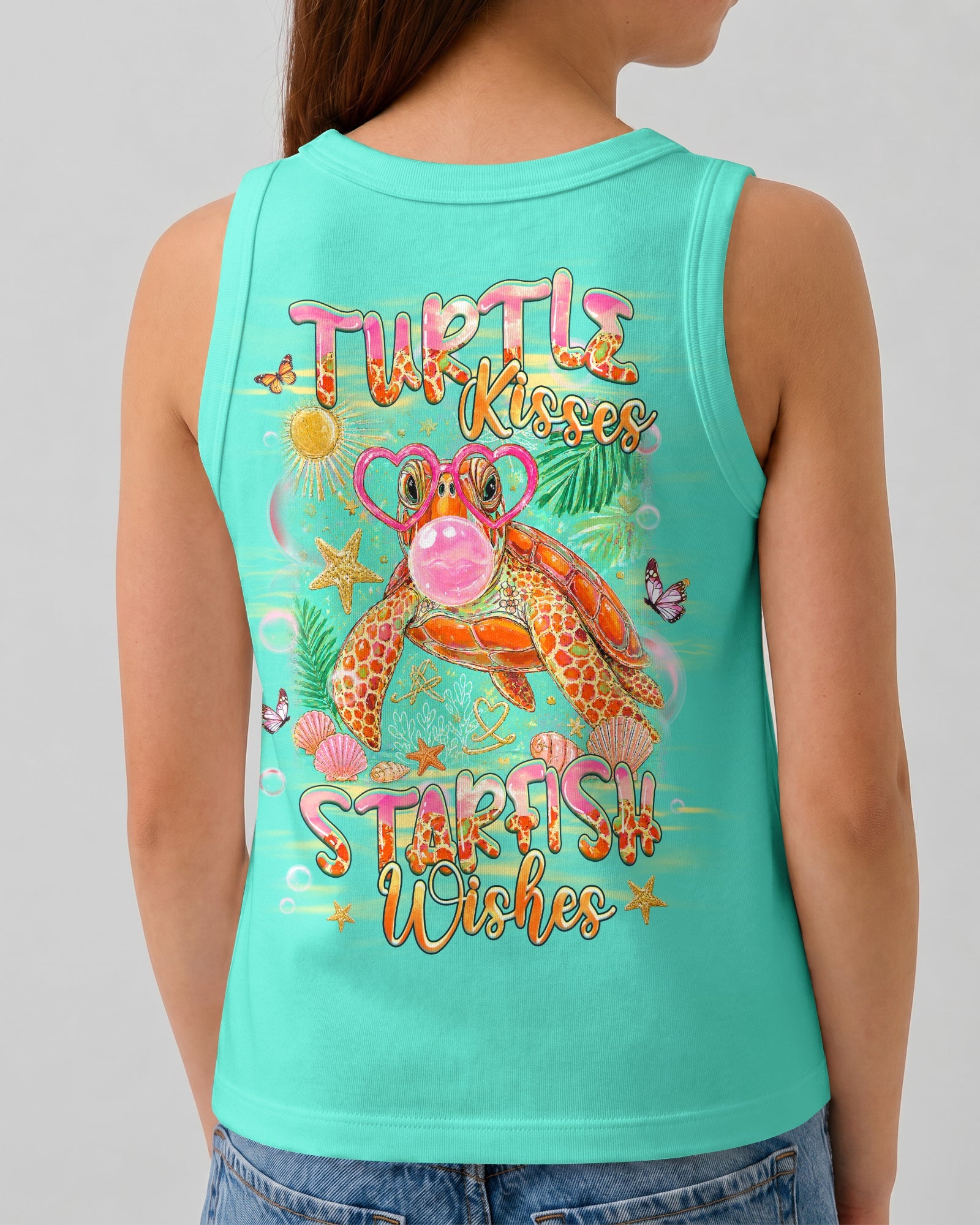 TURTLE KISSES STARFISH WISHES KIDS ALL OVER PRINT - TLHG2605261