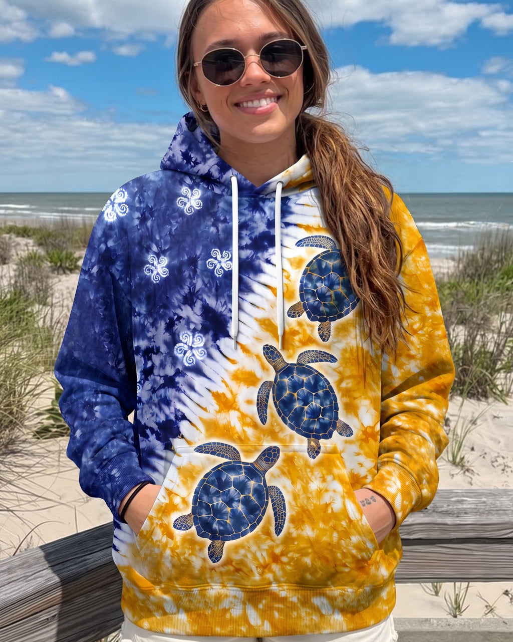 SUNLIT SEA TURTLE DRIFT ALL OVER PRINT - TYPQ0307263