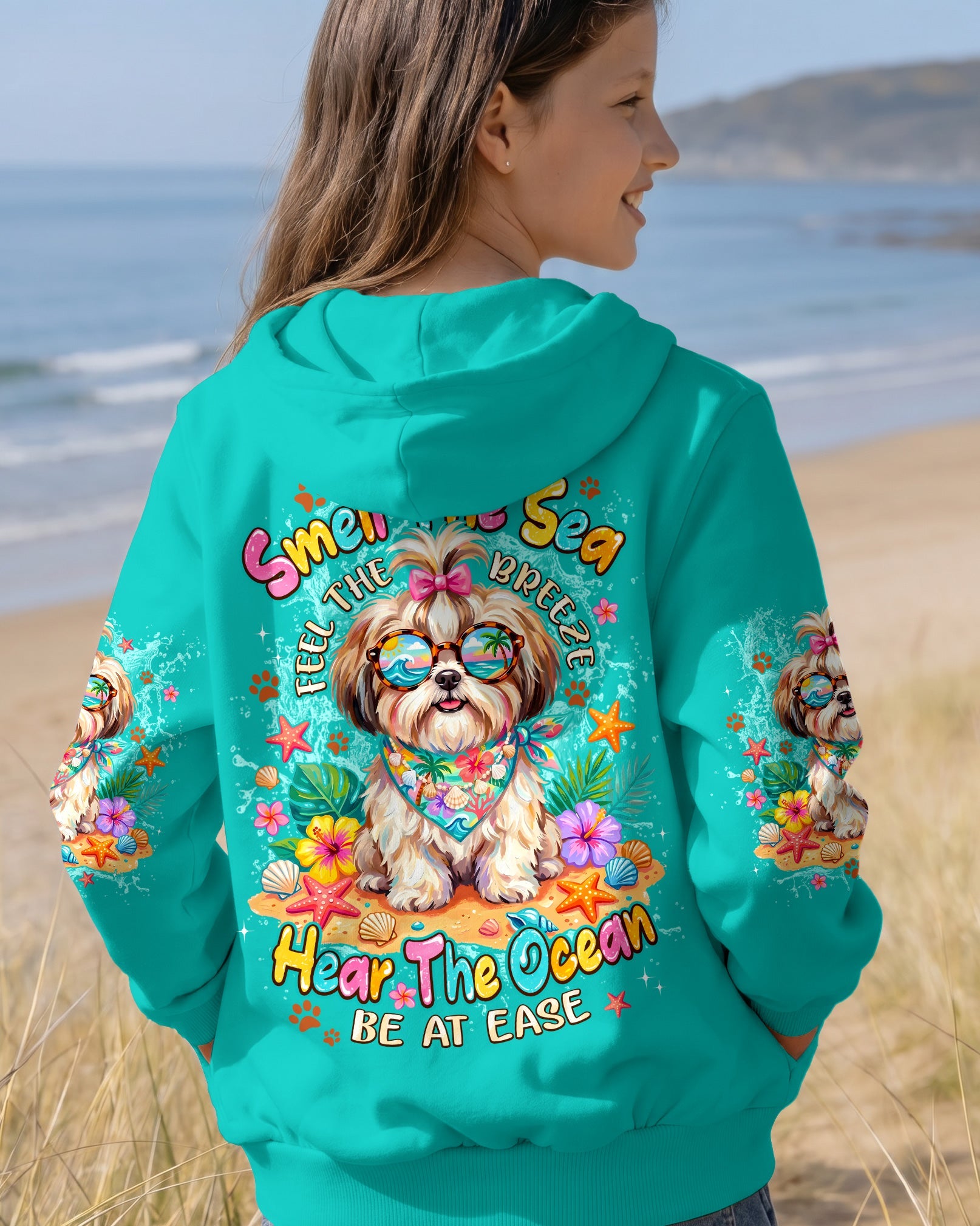 SMELL THE SEA SHIH TZU DOG KIDS ALL OVER PRINT - TYPQ0406262