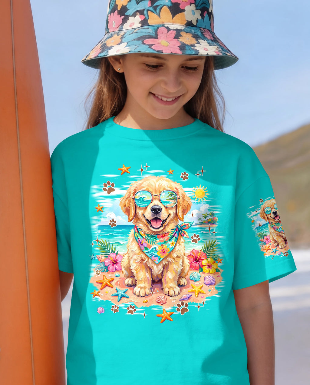 I WAS MADE FOR SUNNY DAYS GOLDEN RETRIEVER DOG KIDS ALL OVER PRINT - TYPQ0406263