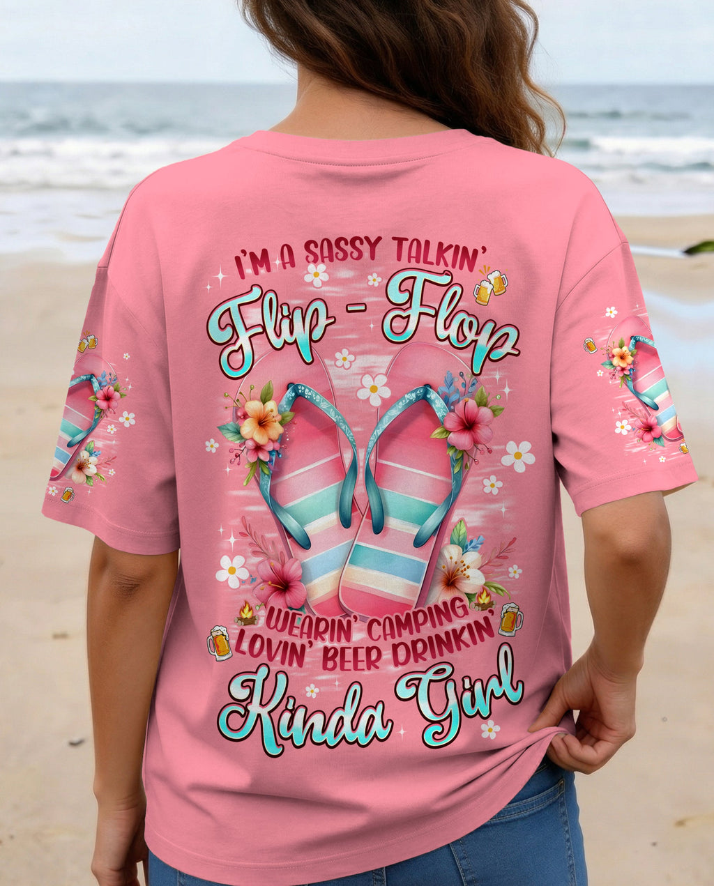 KINDA GIRL FLIP FLOPS ALL OVER PRINT - TYPQ0804261