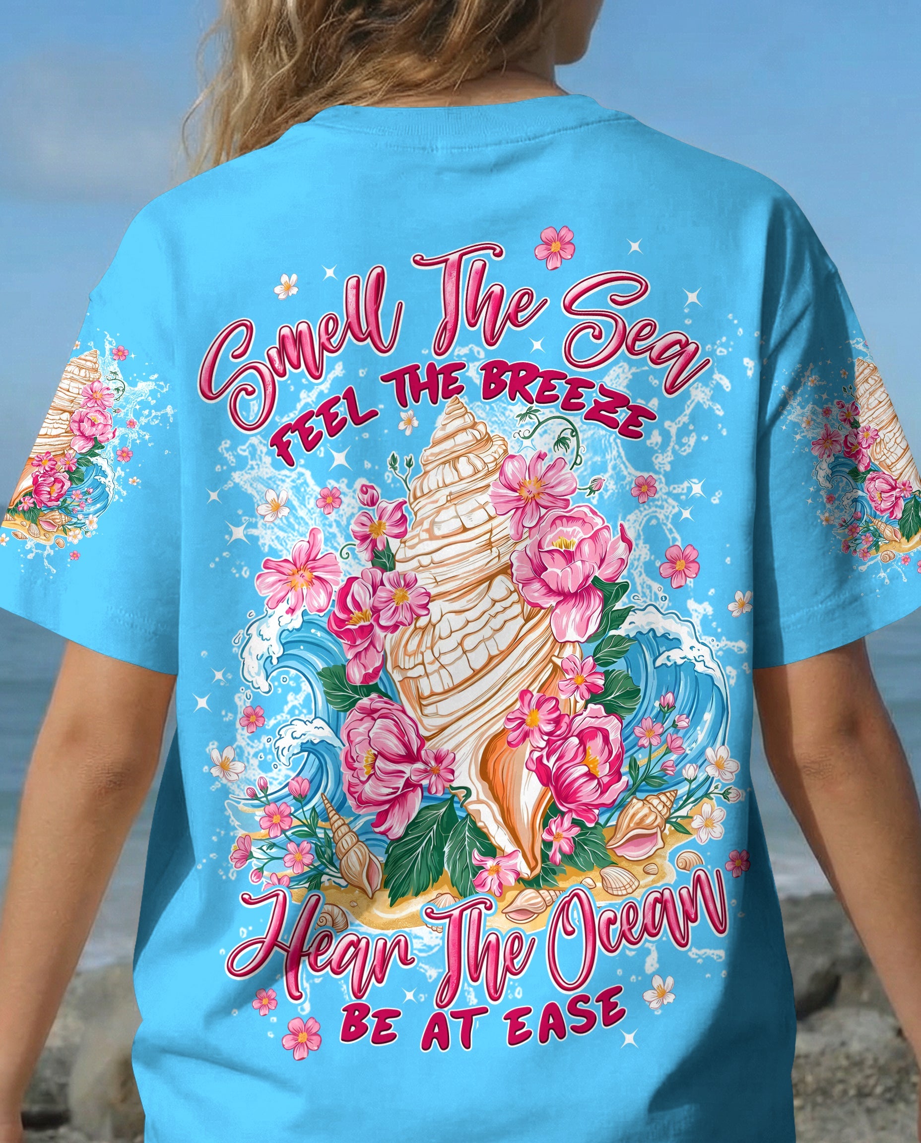 SMELL THE SEA FEEL THE BREEZE SEASHELL ALL OVER PRINT - TYPQ0806261