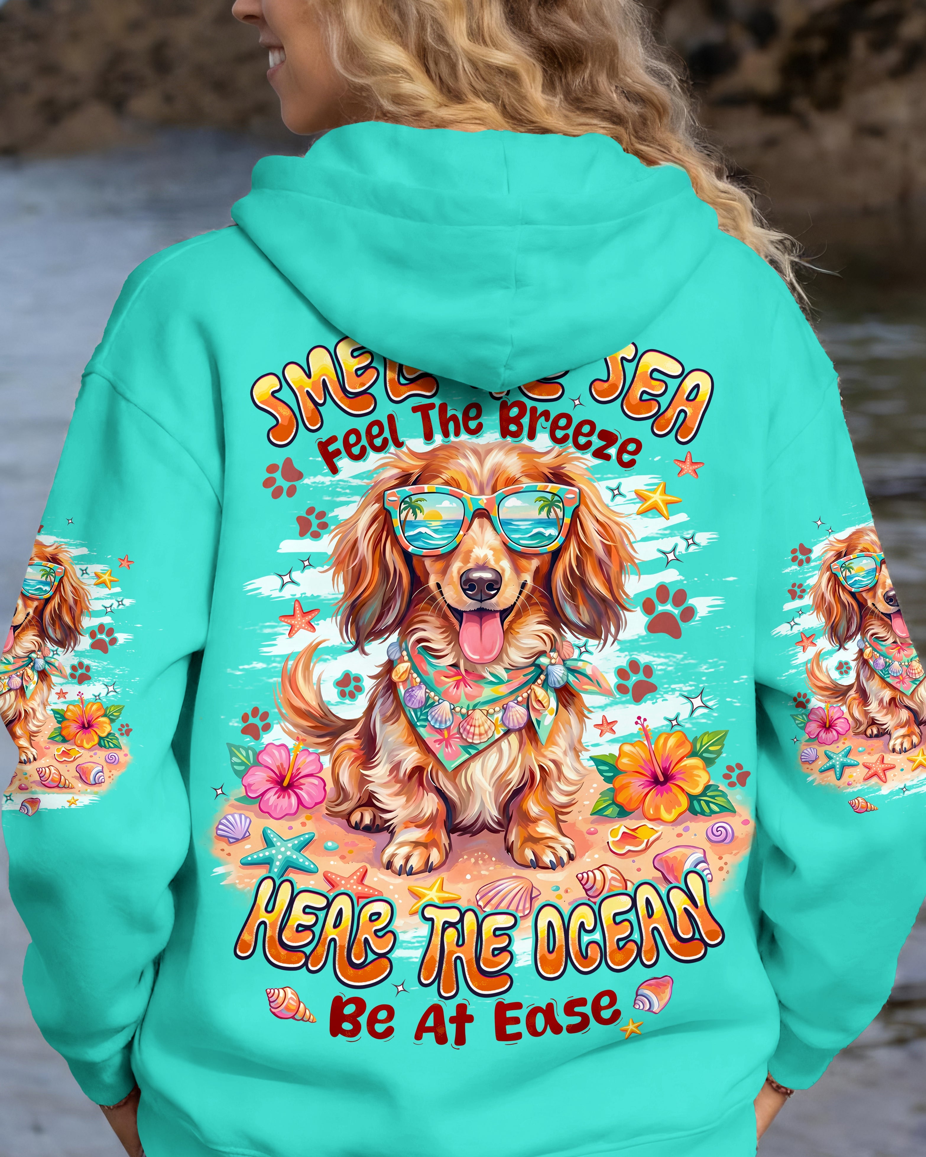SMELL THE SEA DACHSHUND LONG HAIR DOG ALL OVER PRINT - TYPQ0906263