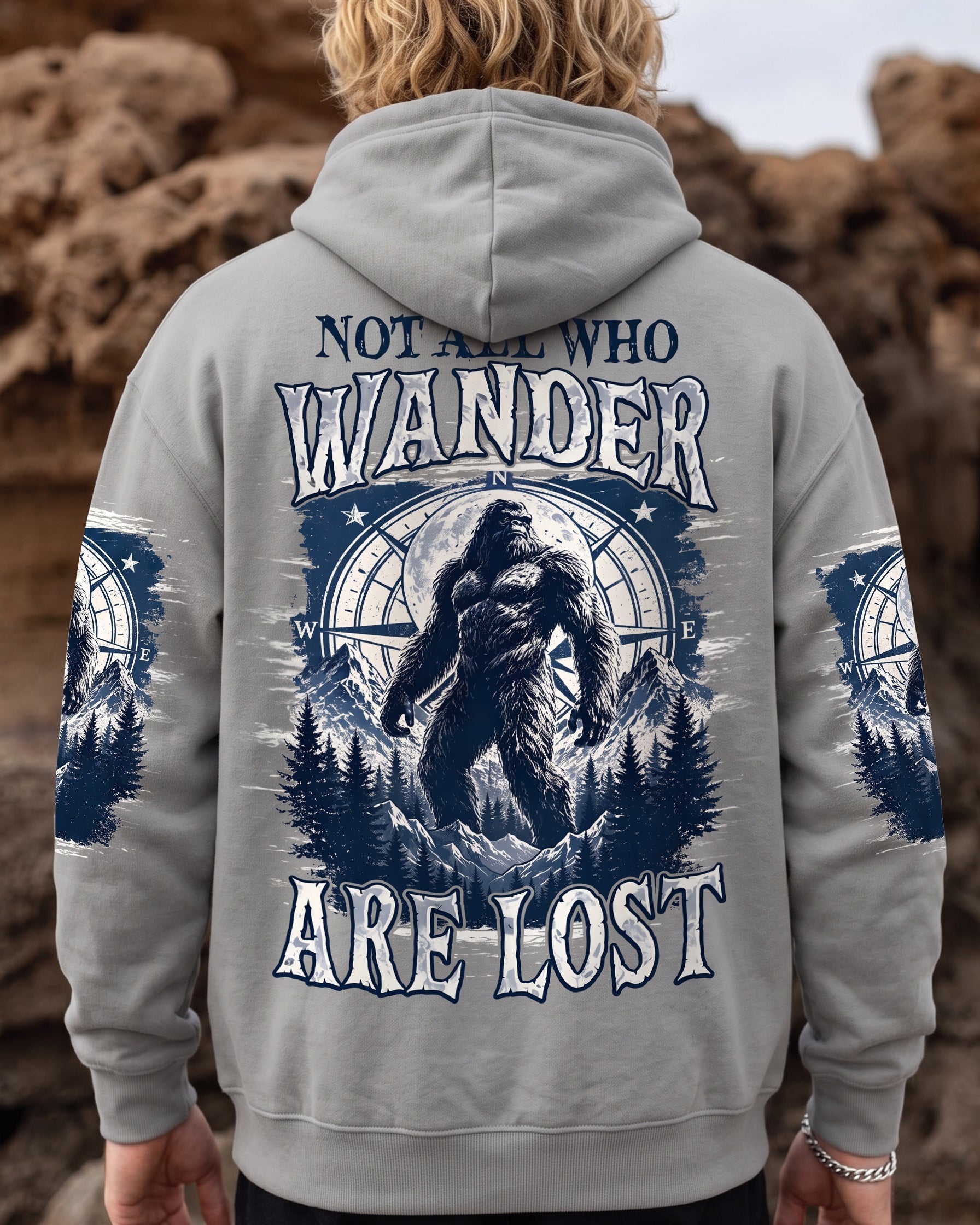 NOT ALL WHO WANDER ARE LOST BIGFOOT ALL OVER PRINT - TYPQ0907261