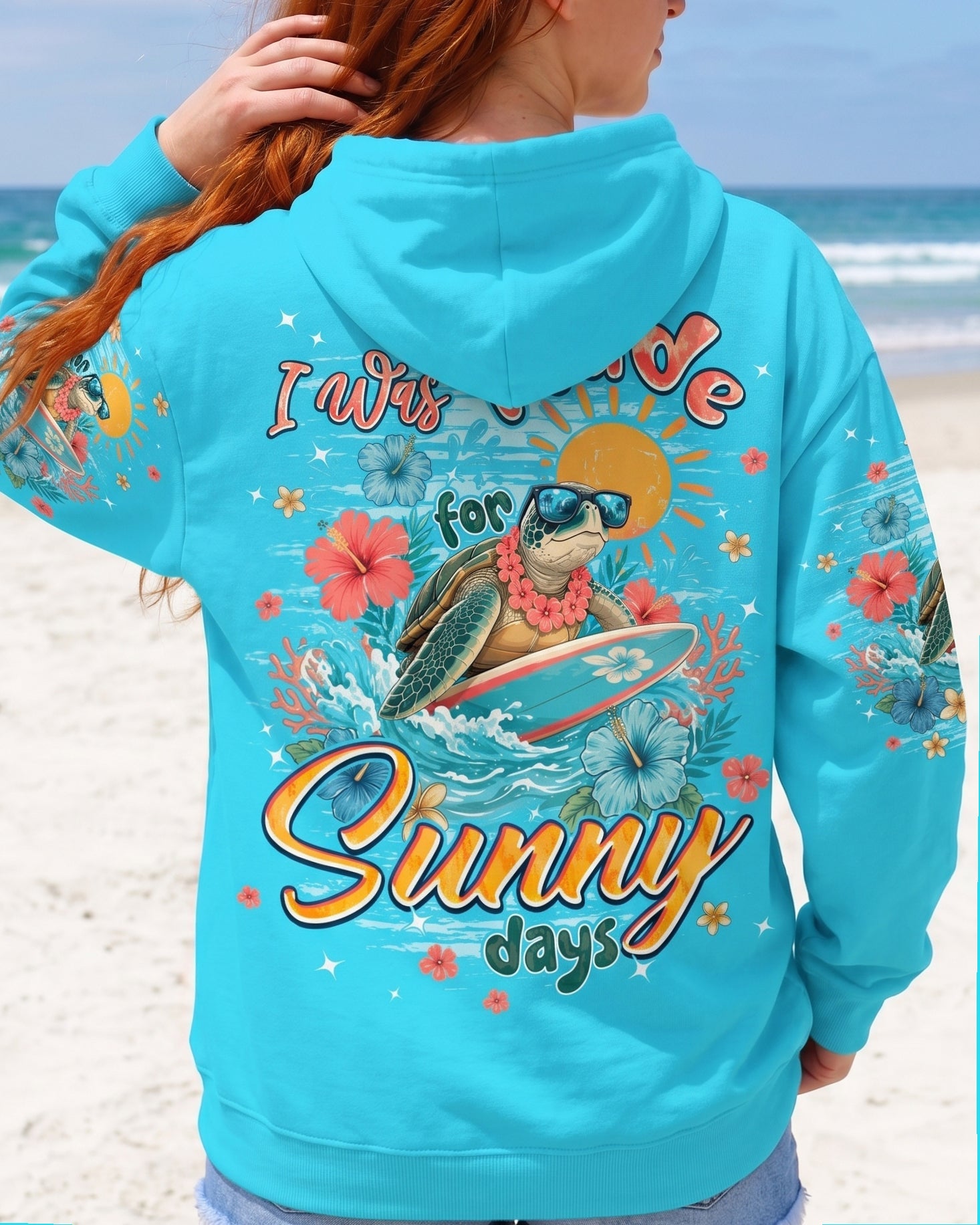 I WAS MADE FOR SUNNY DAYS TURTLE ALL OVER PRINT - TYPQ1506262