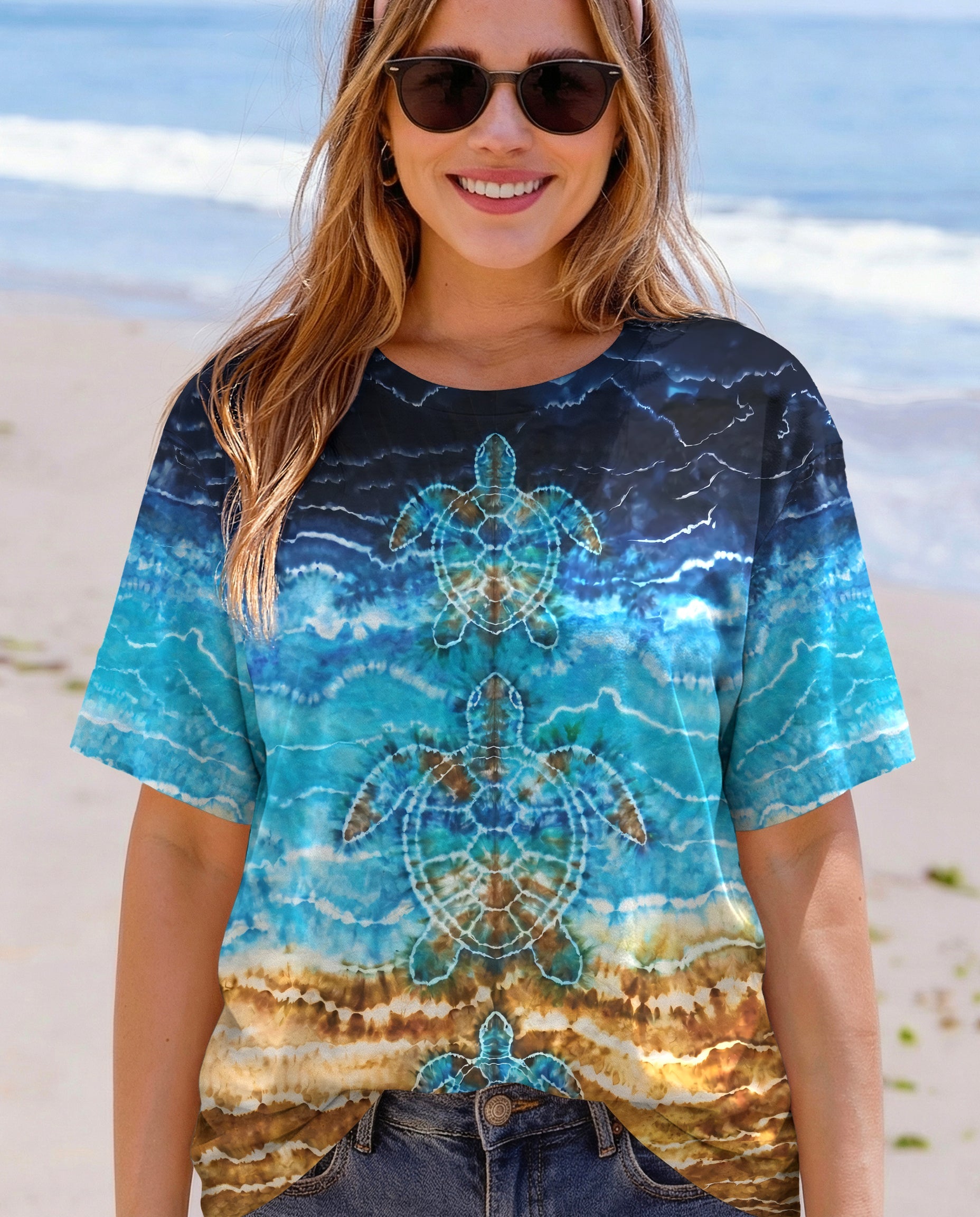SEA TURTLE BLUE ALL OVER PRINT - TYPQ1704263
