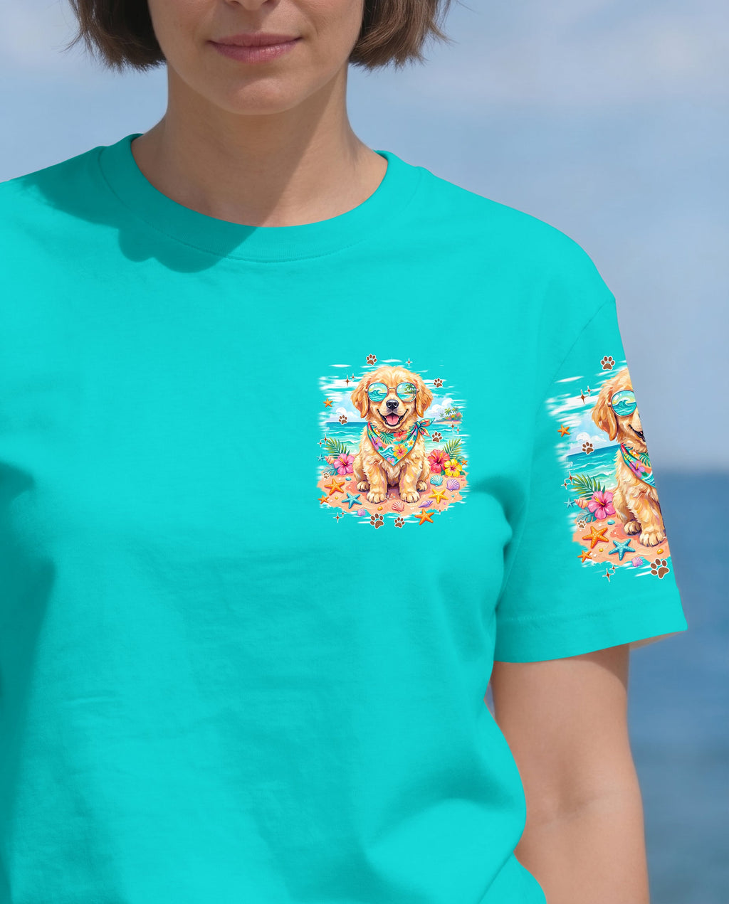 I WAS MADE FOR SUNNY DAYS GOLDEN RETRIEVER DOG ALL OVER PRINT - TYPQ2105263