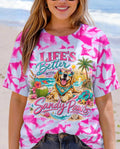 LIFE'S BETTER WITH SANDY PAWS GOLDEN RETRIEVER DOG ALL OVER PRINT - TYPQ2805261