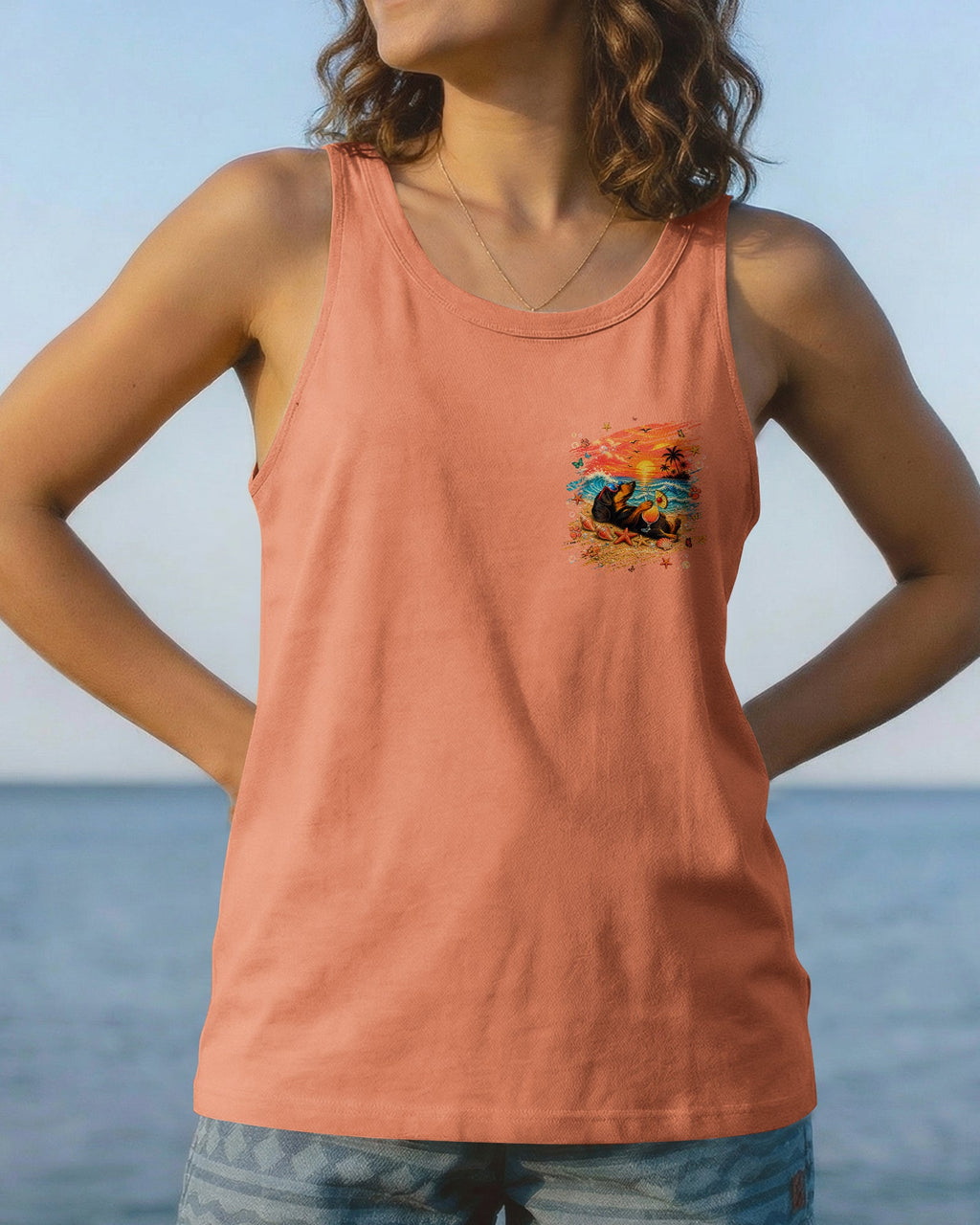SMELL THE SEA FEEL THE BREEZE DACHSHUND DOG ALL OVER PRINT  - TLNT0506263