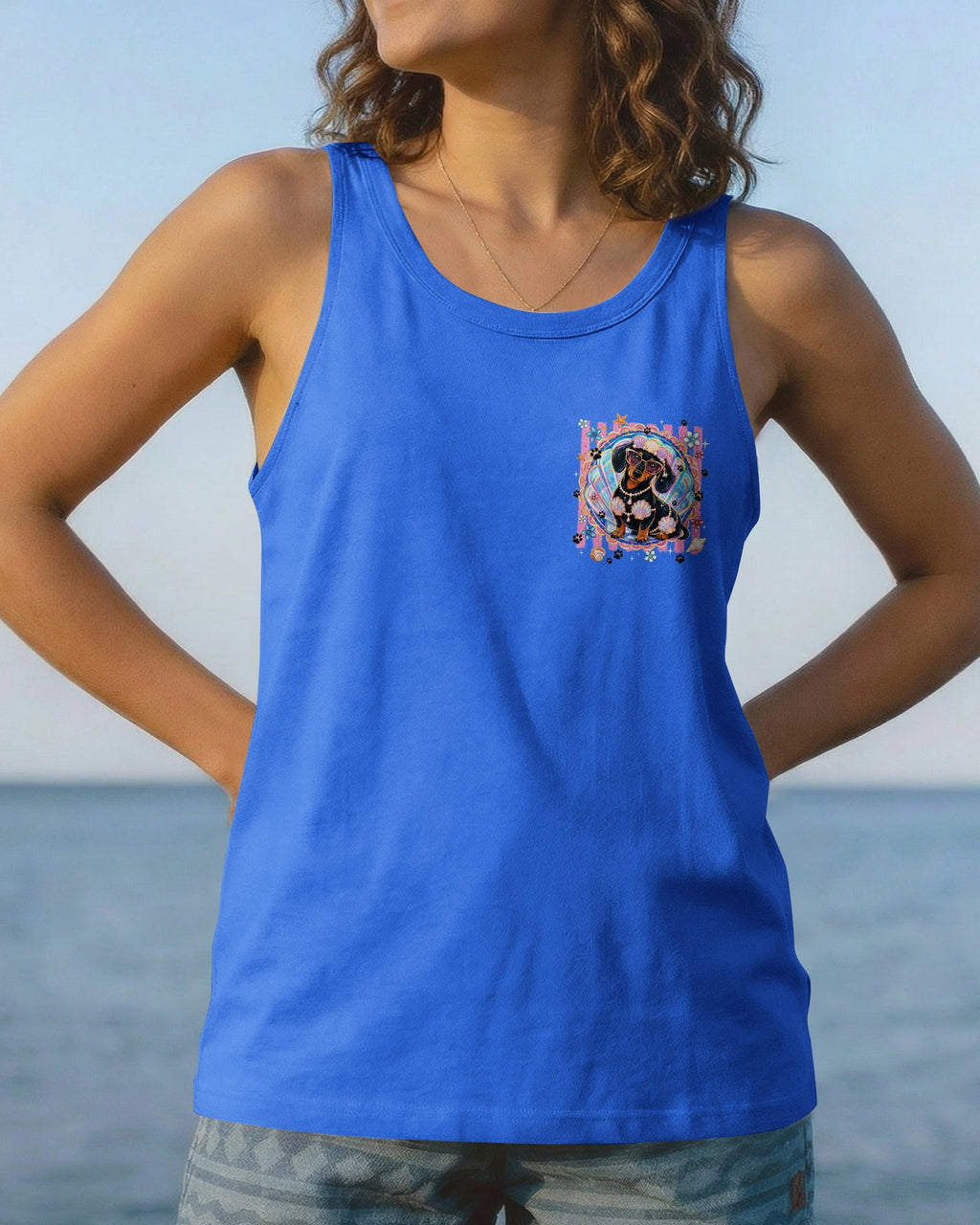SALTY SOUL AND SANDY PAWS DACHSHUND DOG ALL OVER PRINT - TYQY0506263