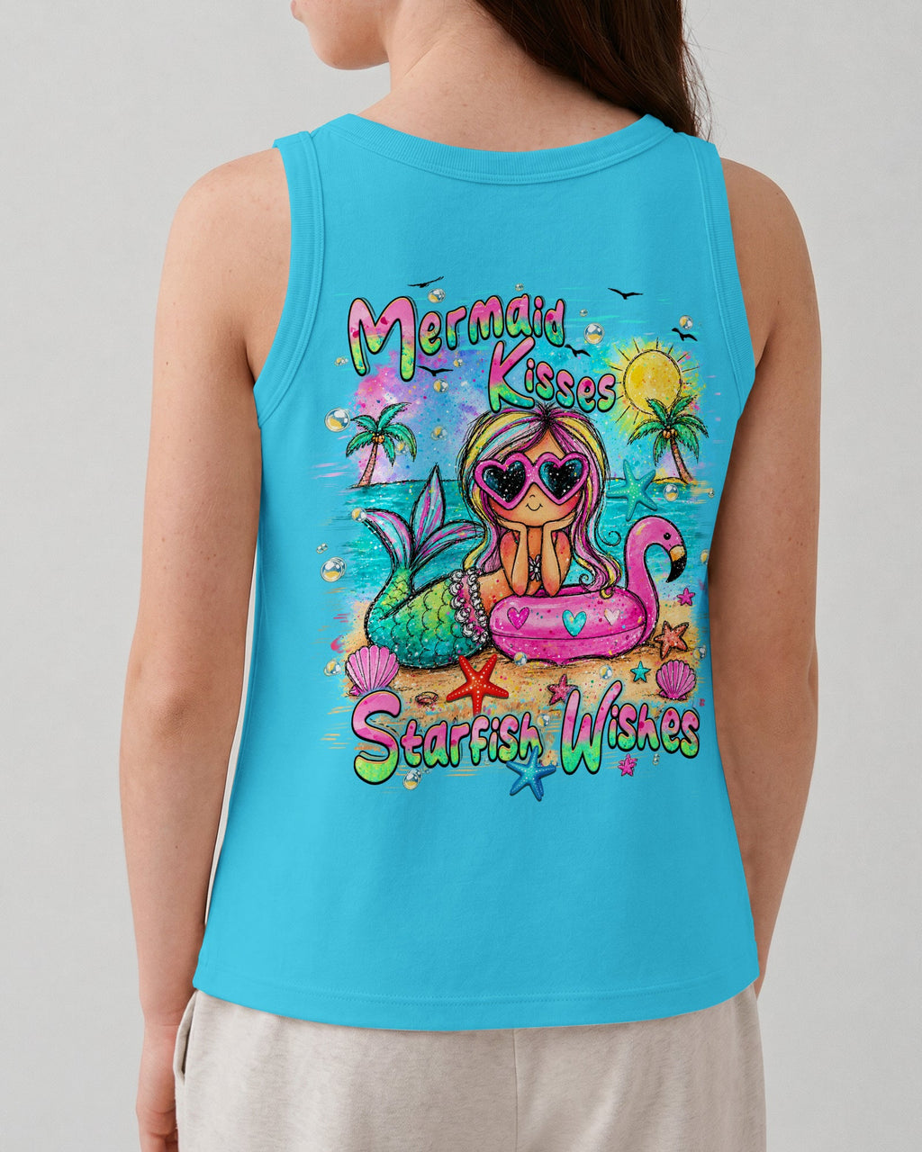 MERMAID KISSES STARFISH WISHES KIDS ALL OVER PRINT  - TLHN2505261