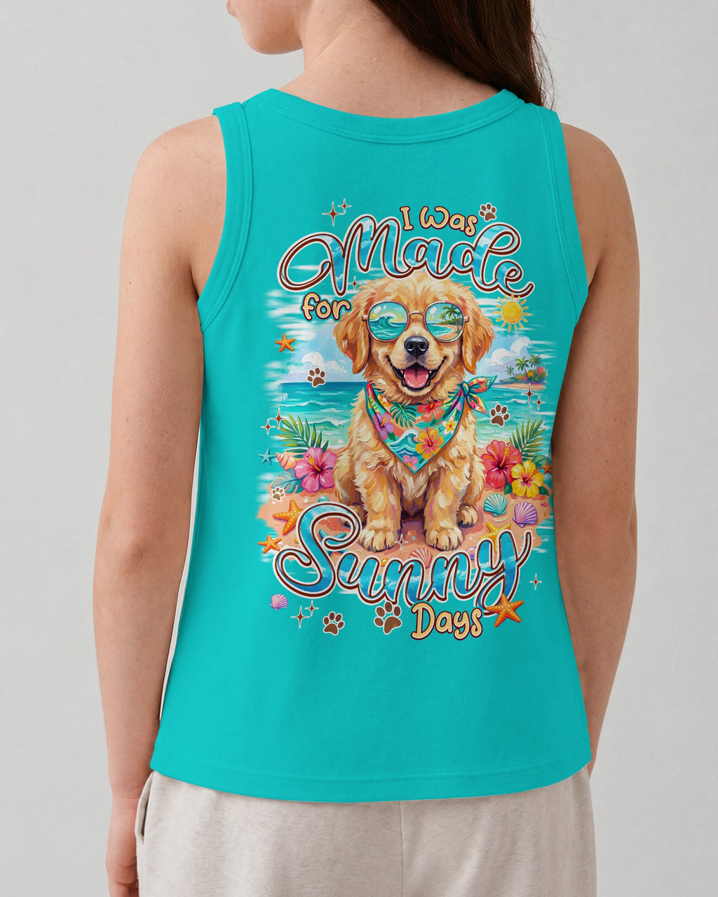 I WAS MADE FOR SUNNY DAYS GOLDEN RETRIEVER DOG KIDS ALL OVER PRINT - TYPQ0406263