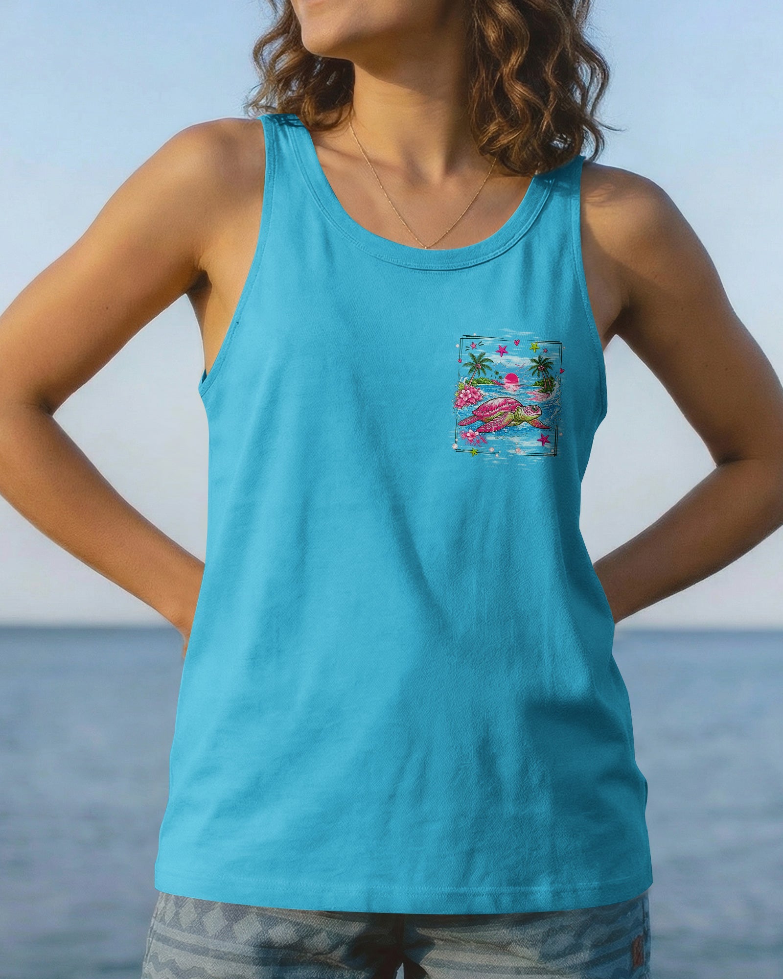 SALTWATER HEALS EVERYTHING TURTLE ALL OVER PRINT  - TLNT1107261