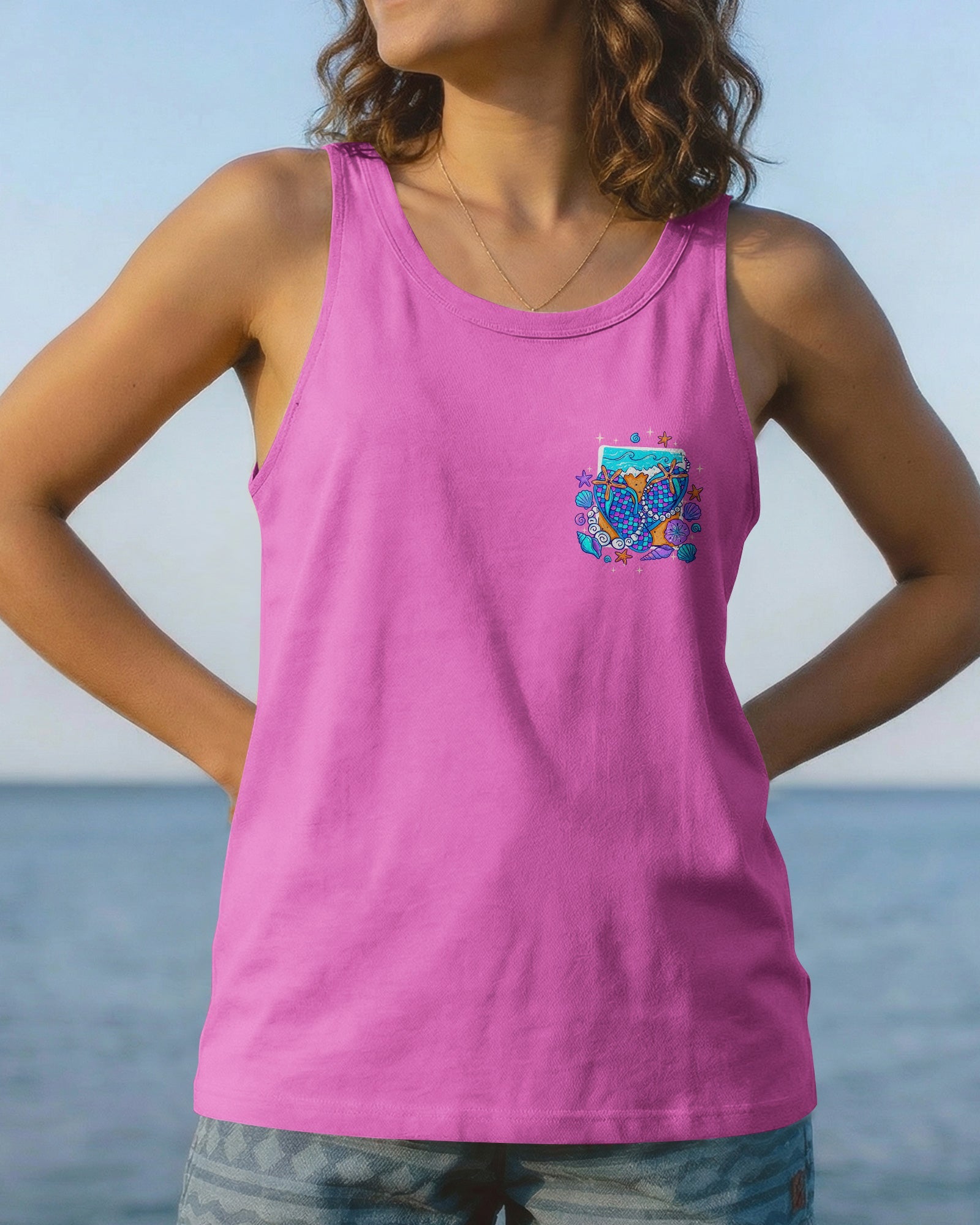 MERMAID OUTTA WATER FLIP FLOPS ALL OVER PRINT - TYQY0106262