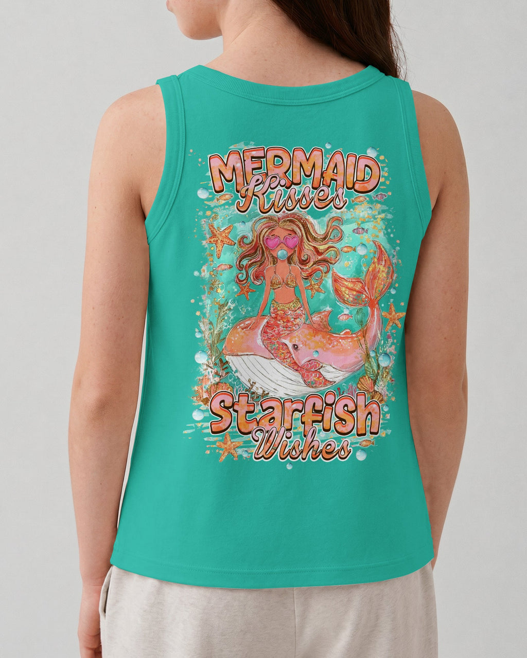 MERMAID KISSES STARFISH WISHES KIDS ALL OVER PRINT - TLHN0806261