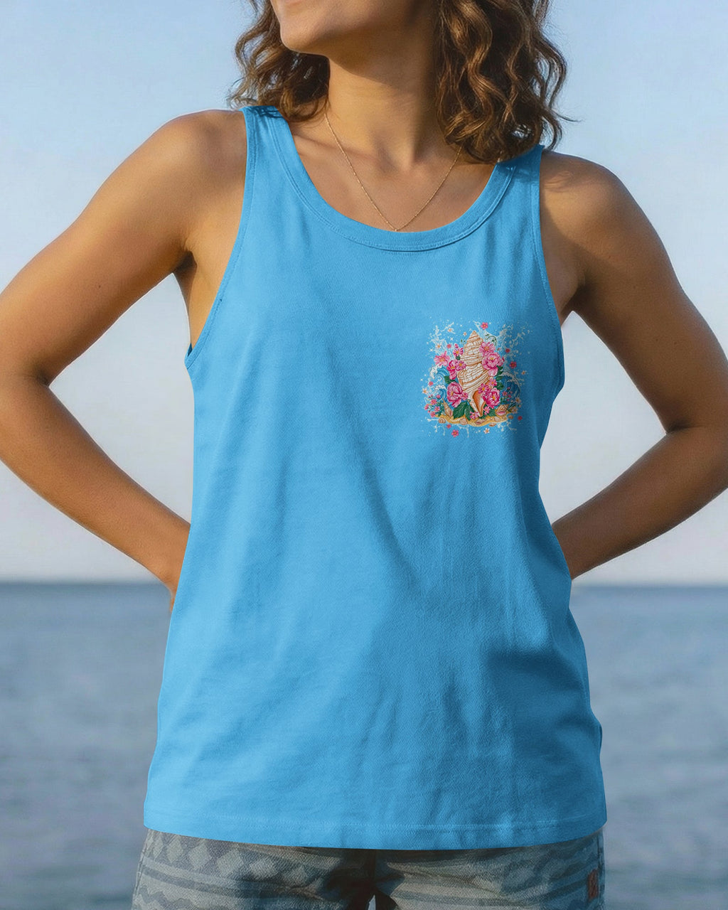 SMELL THE SEA FEEL THE BREEZE SEASHELL ALL OVER PRINT - TYPQ0806261