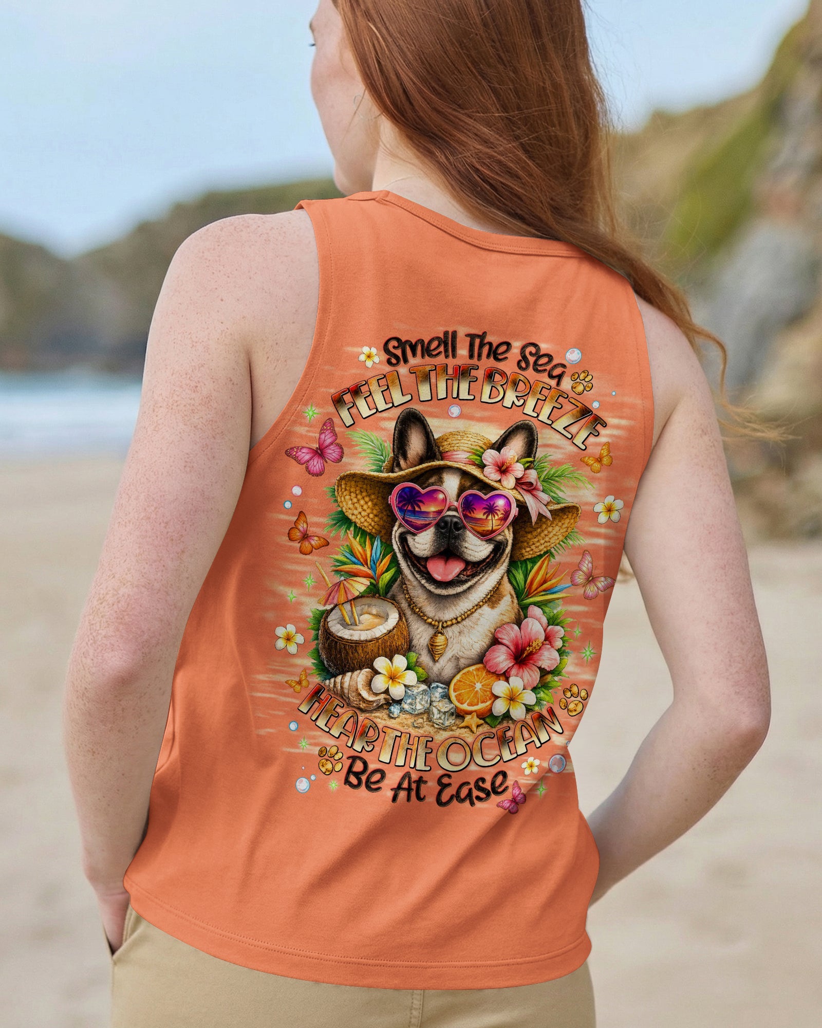 SMELL THE SEA FEEL THE BREEZE FRENCH BULLDOG ALL OVER PRINT - TLNT1106262