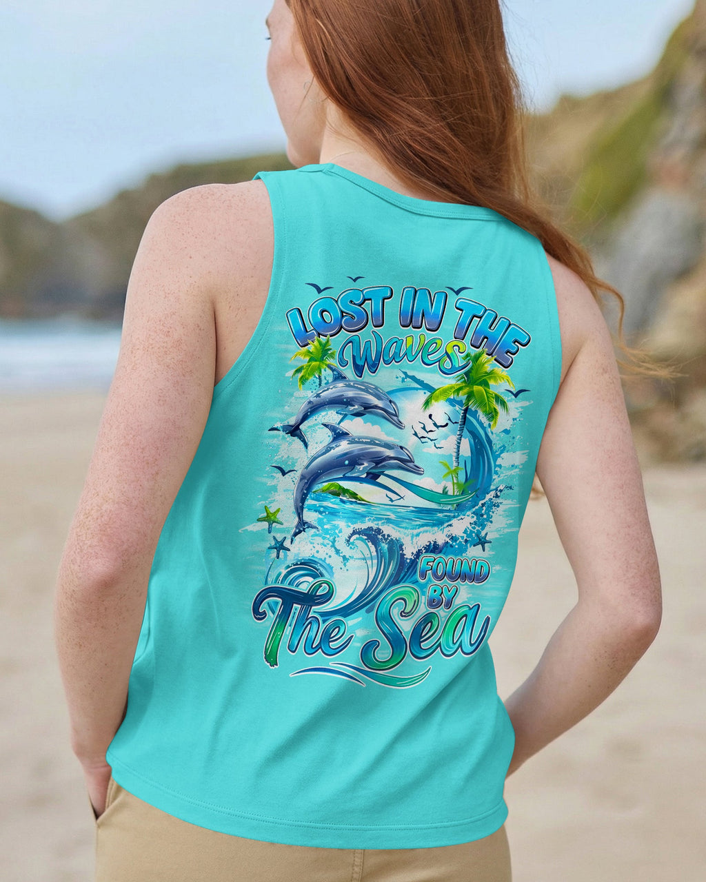 LOST IN THE WAVES FOUND BY THE SEA ALL OVER PRINT - TYQY2705262