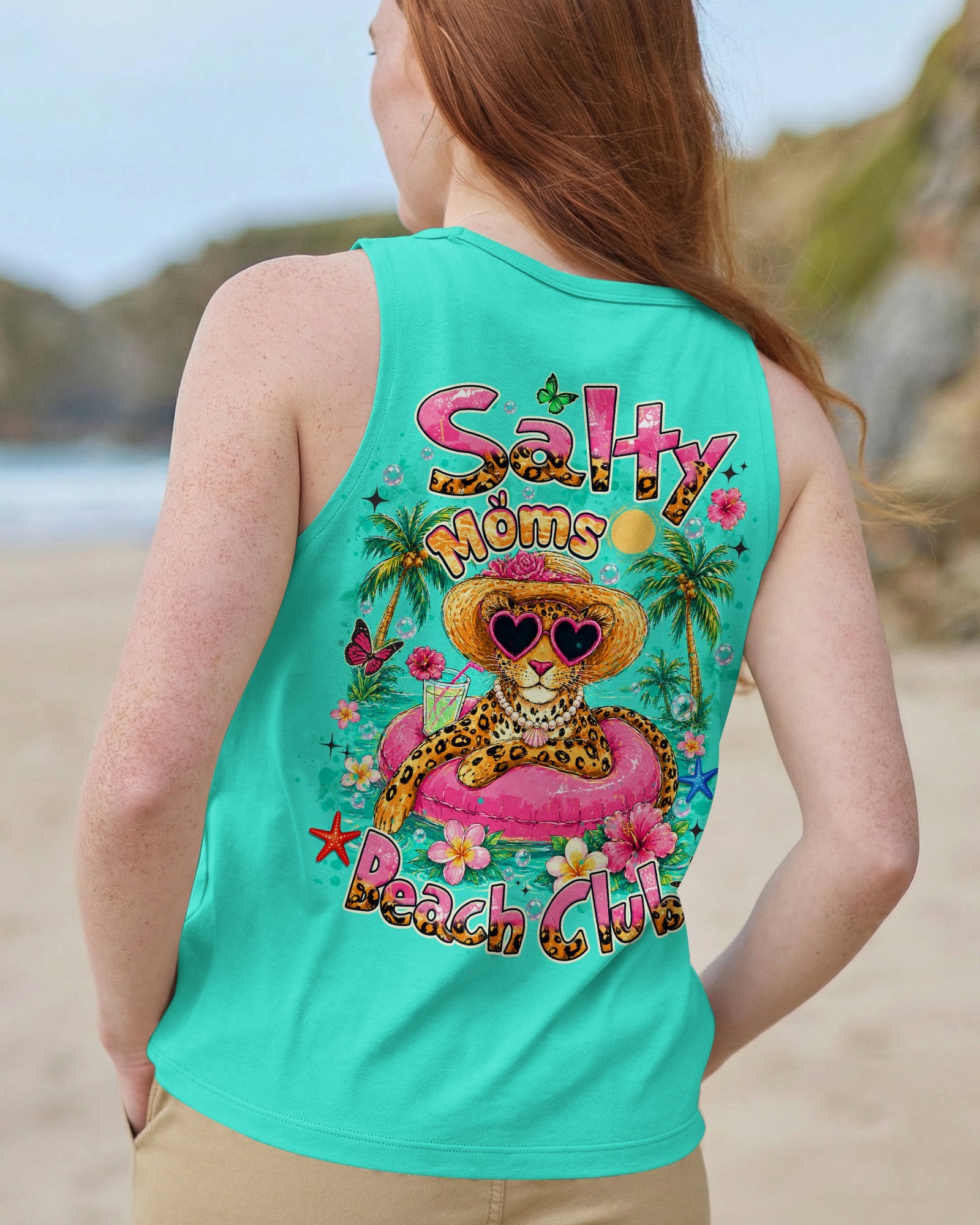 SALTY MOMS BEACH CLUB LEOPARD ALL OVER PRINT  - TLHN2705261