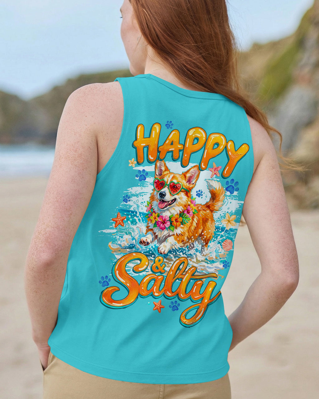 HAPPY AND SALTY CORGI DOG ALL OVER PRINT - TYQY2205261