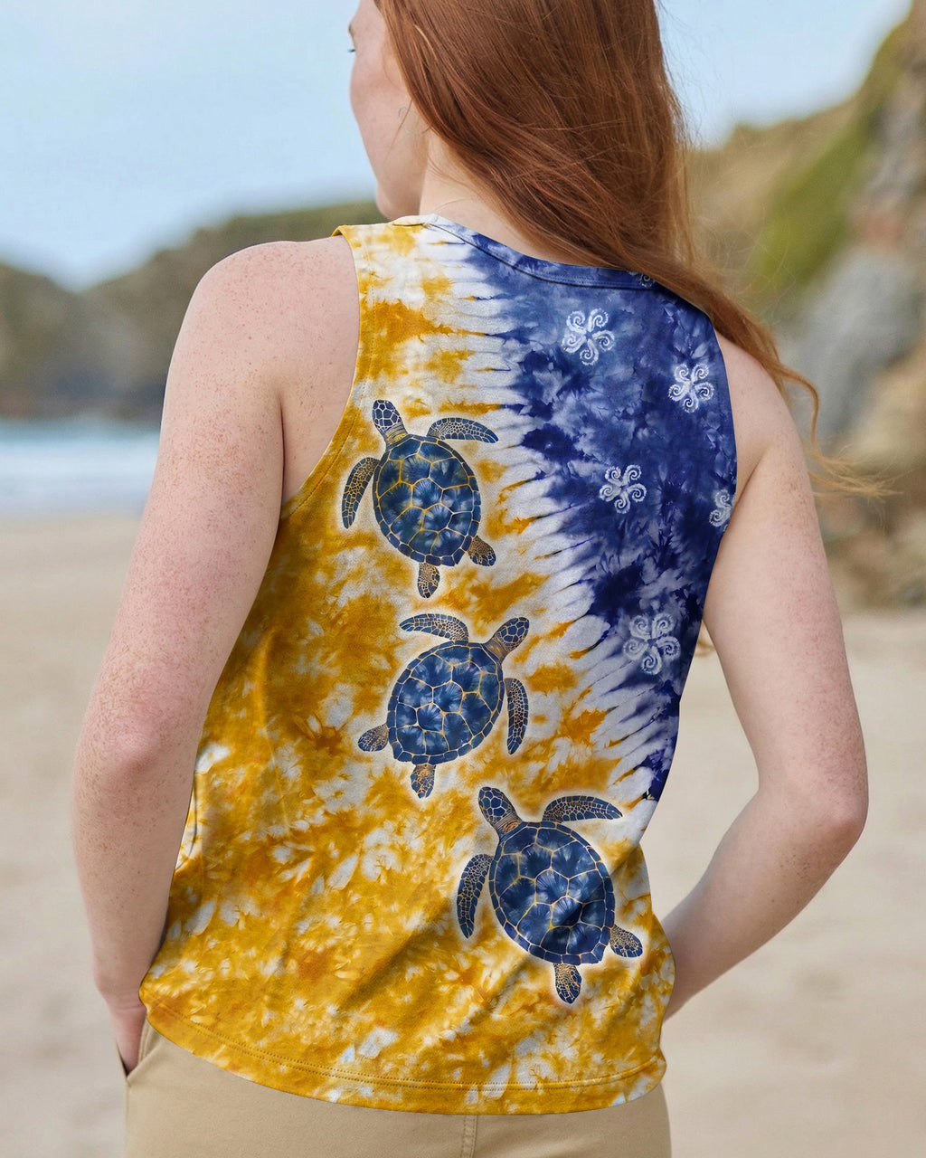 SUNLIT SEA TURTLE DRIFT ALL OVER PRINT - TYPQ0307263
