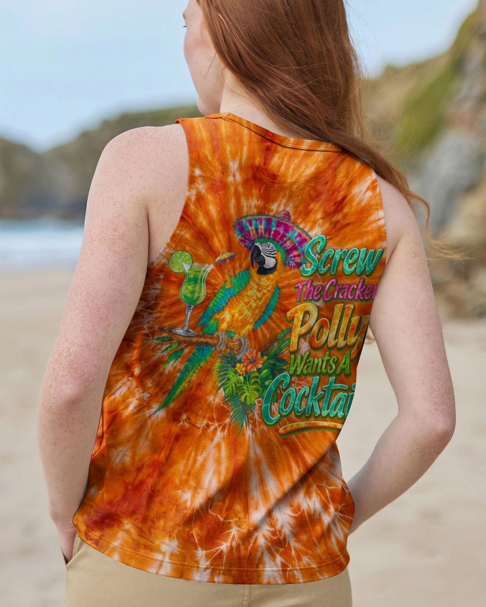 POLLY WANTS A COCKTAIL PARROT ALL OVER PRINT  - TLNO1404262