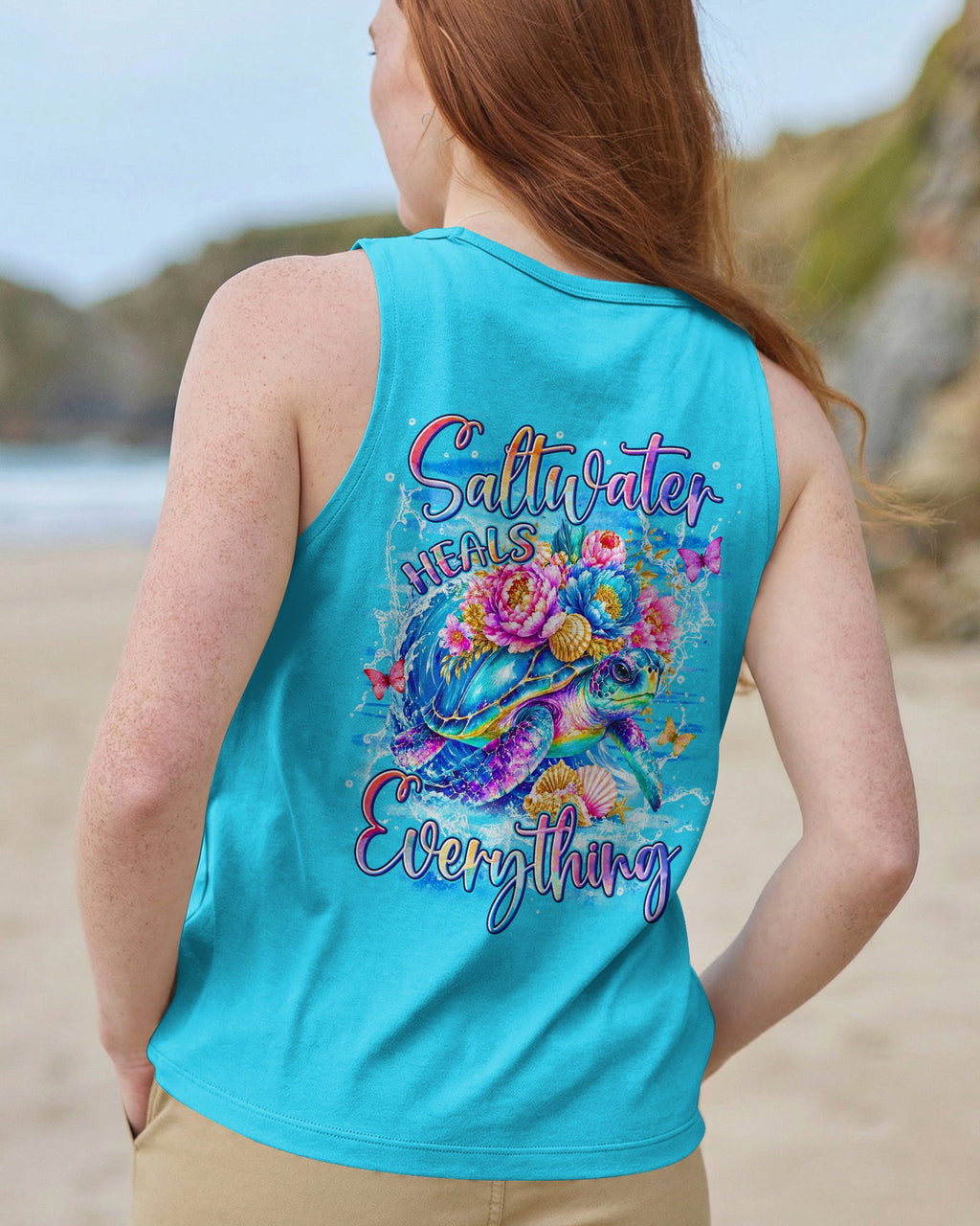 SALTWATER HEALS EVERYTHING TURTLE ALL OVER PRINT - TYLN0506263